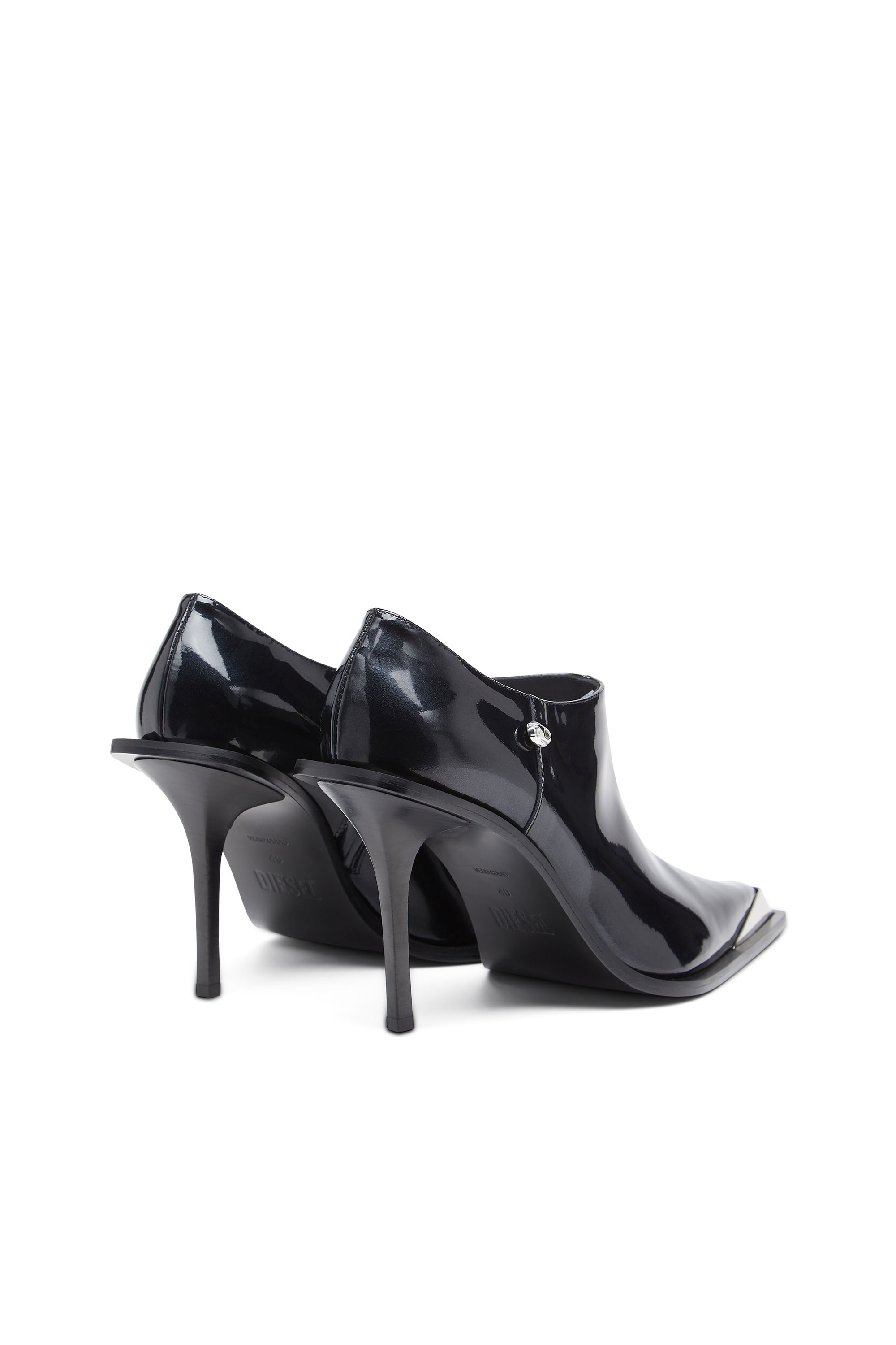 Diesel - D-TONA SC, D-Tona-Bottines en cuir verni Femme in Noir - 3