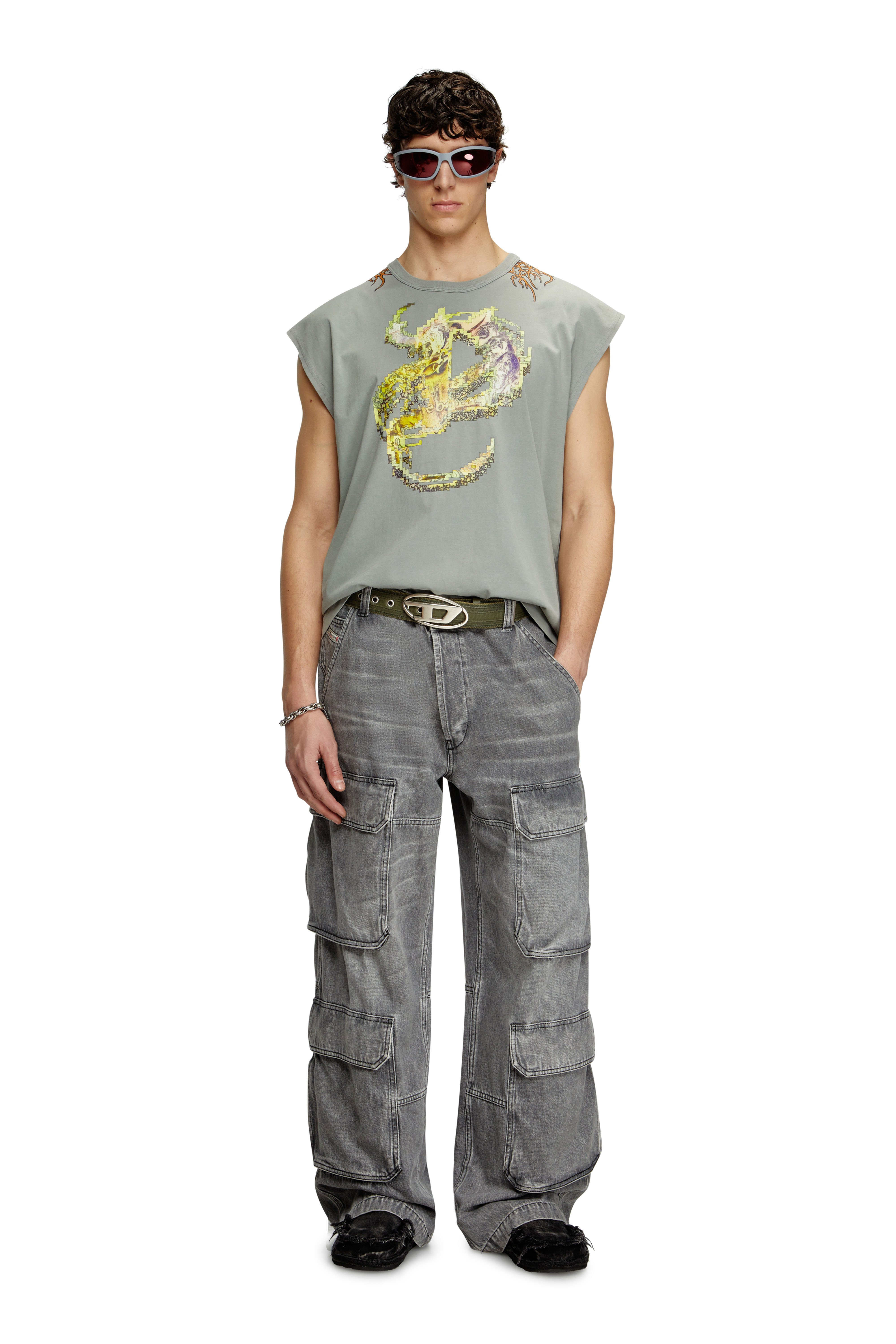 Diesel - T-BOXT-SL-R1, Débardeur avec graphismes de tatouage Homme in Gris - 2