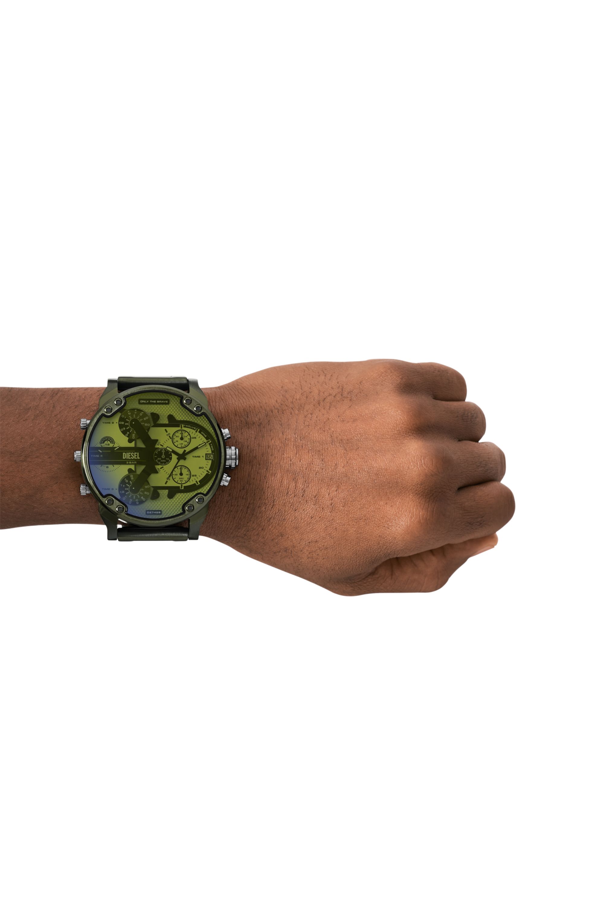 Diesel - DZ7485 WATCH, Montre Mr. Daddy 2.0 en acier inoxydable vert Homme in Vert - 4