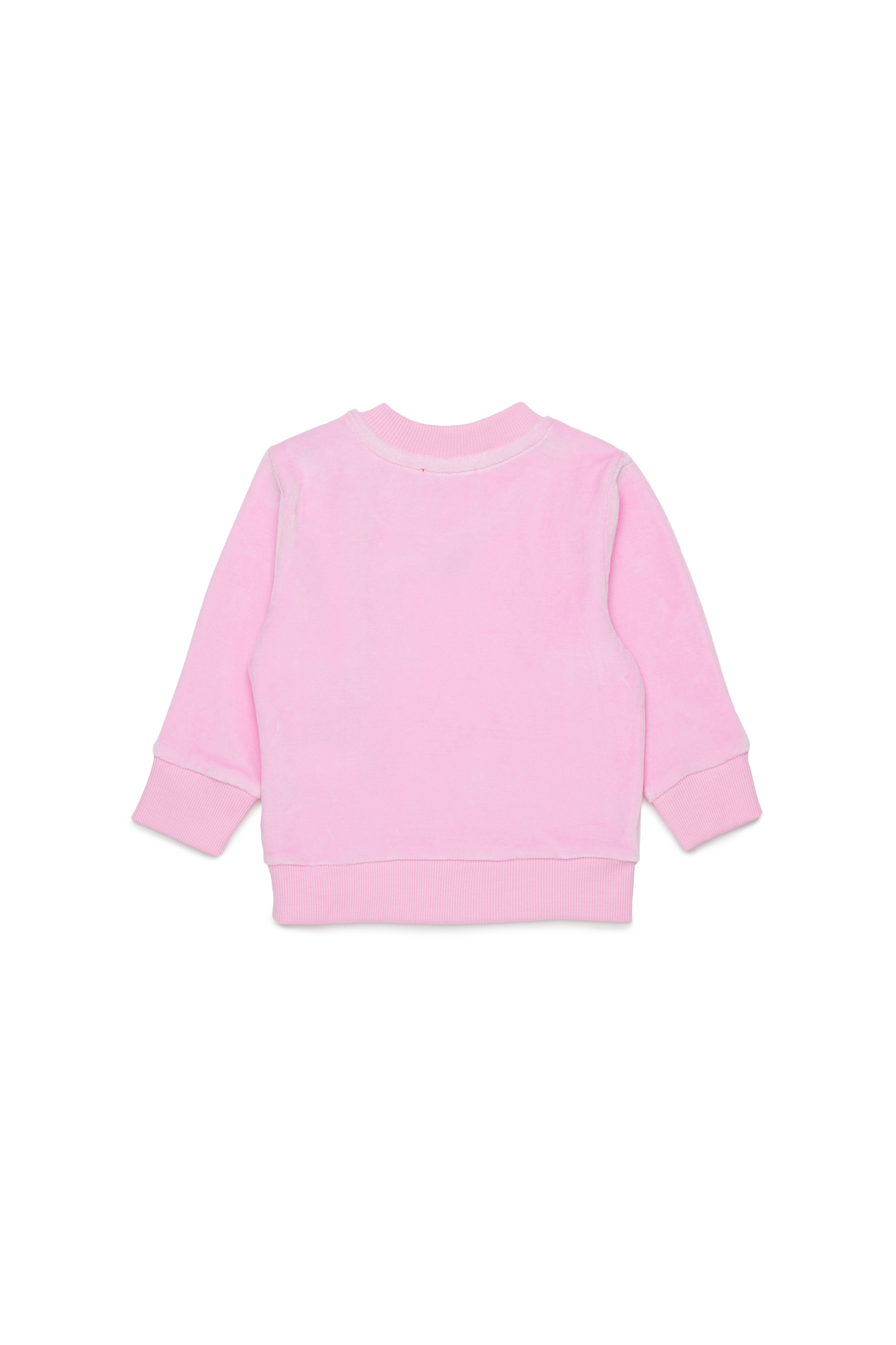 Diesel - SHENIB, Sweat-shirt en velours avec broderie Oval D Homme in Rose - 2