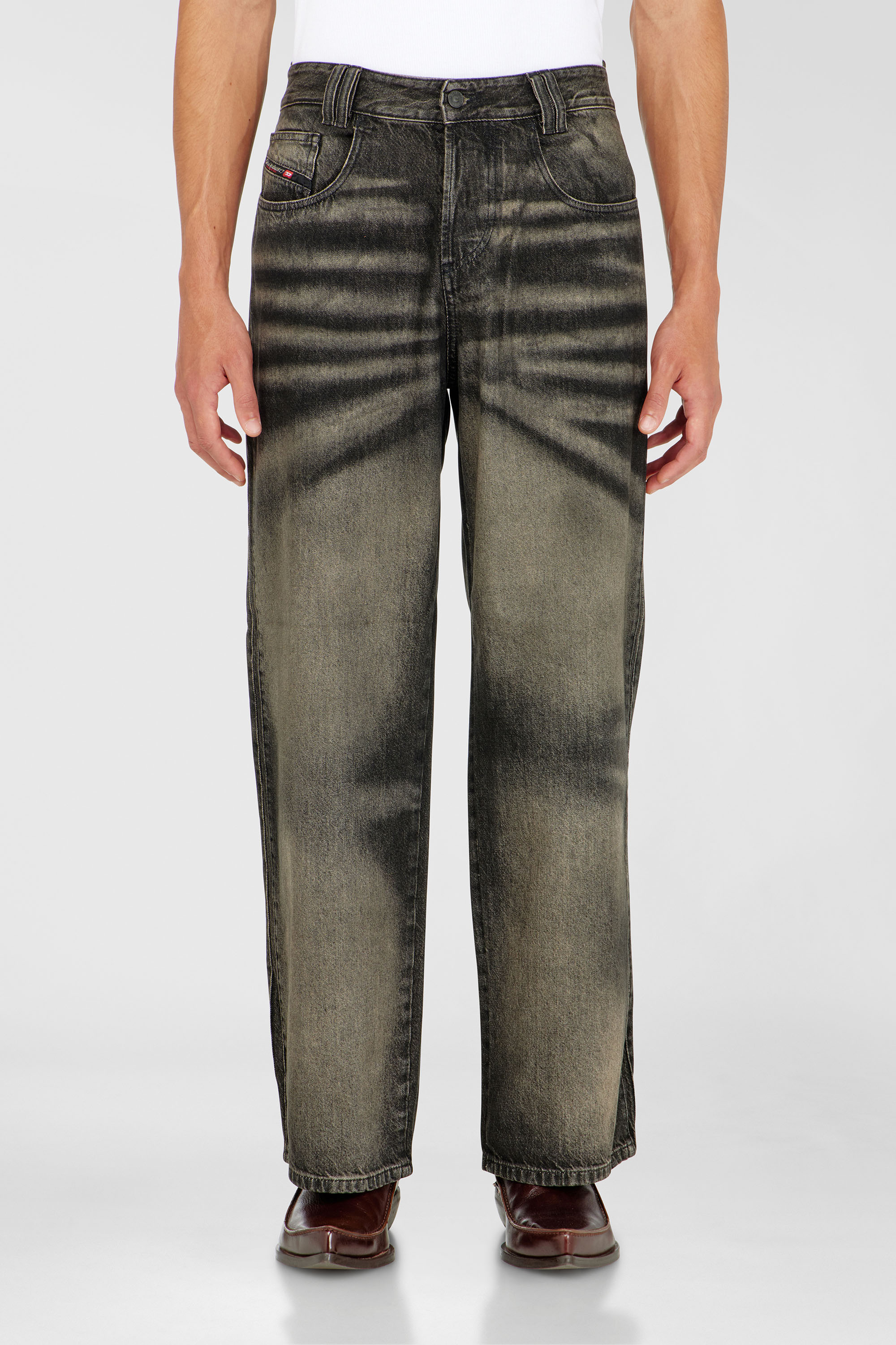 Diesel - Relaxed Jeans 1982 D-Hakou 09R33 Mixte, Noir/Gris fonc&eacute; - Image 4