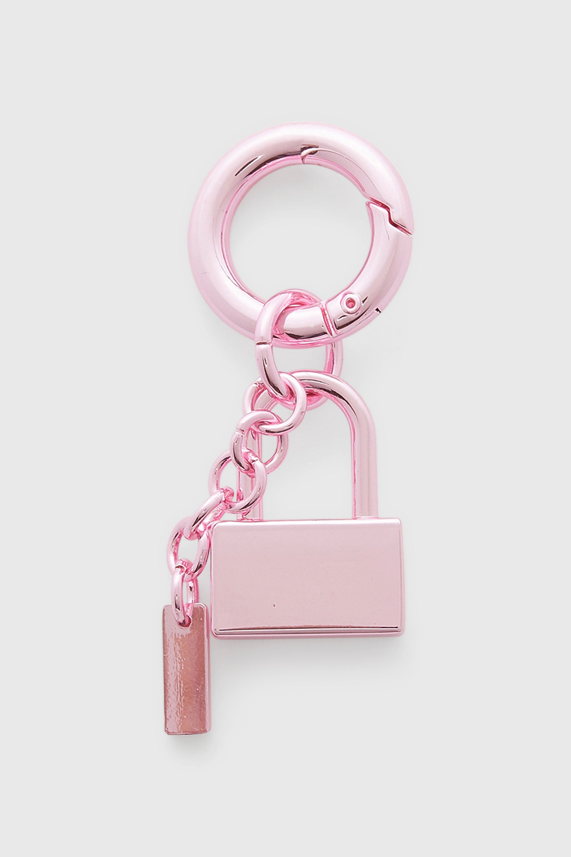 Diesel - CHARM-LOCK, Unisex's Metal keyring charm with padlock design in Pink - 2