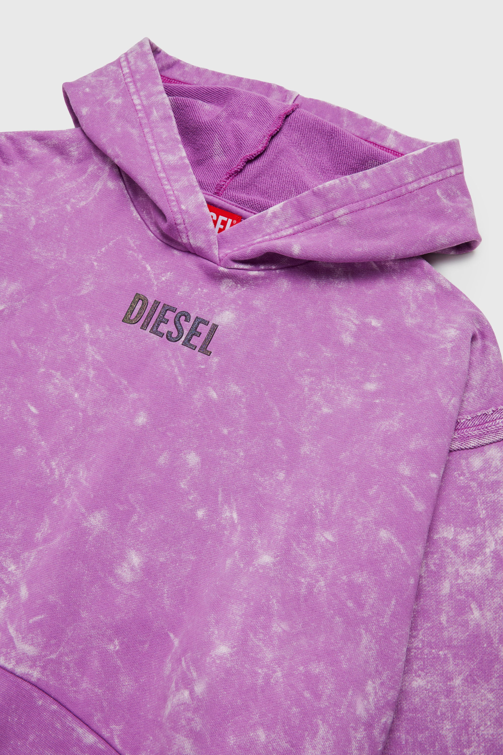 Diesel - SLOXY, Sweat &agrave; effet tie-dye avec logo arc-en-ciel Femme in Violet - 3