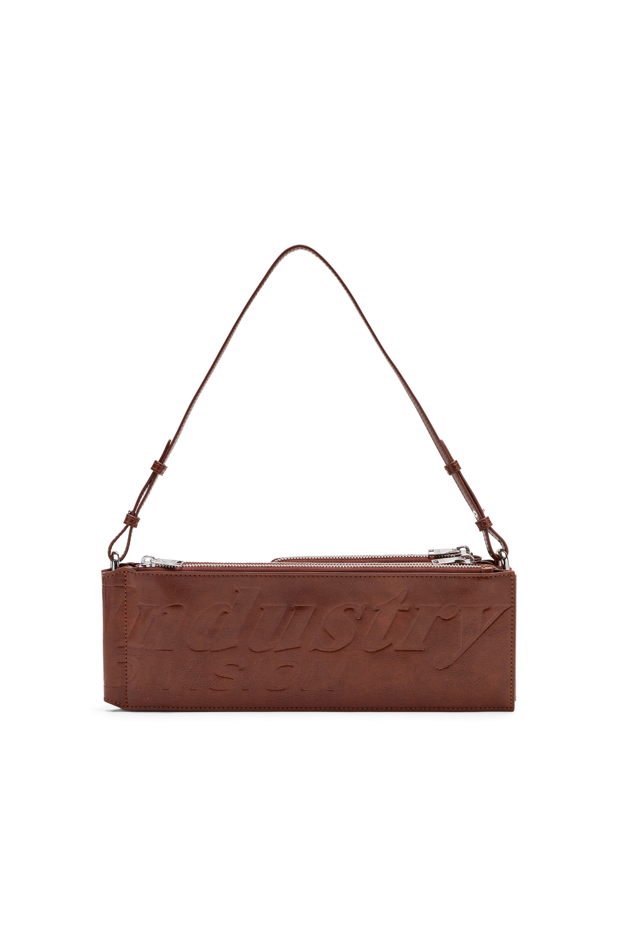 Diesel - FLAG-D SHOULDER BAG X, Flag-D-Sac bandouli&egrave;re modulaire avec logo emboss&eacute; Mixte in Marron - 2