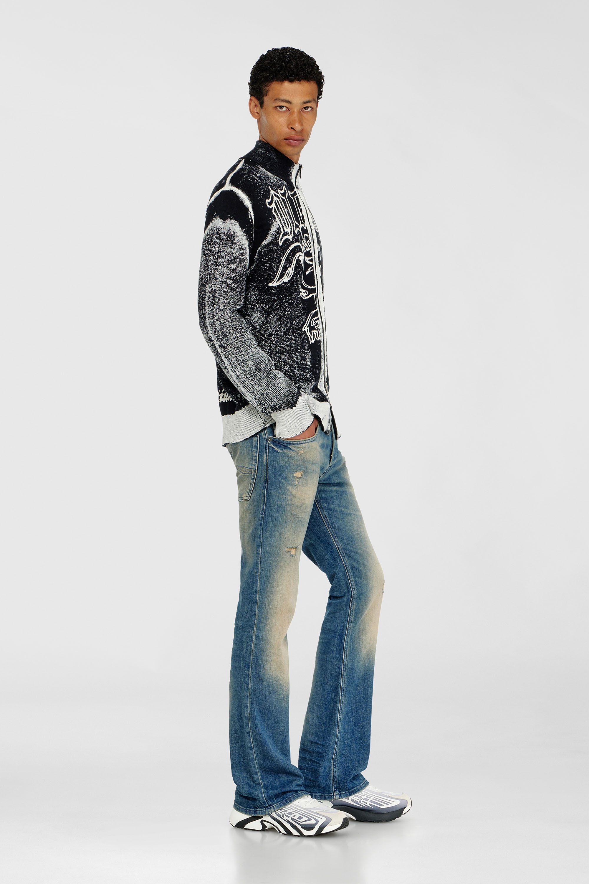 Diesel - Bootcut Jeans 2007 Zatiny 0KBBW Homme, Bleu moyen - Image 2