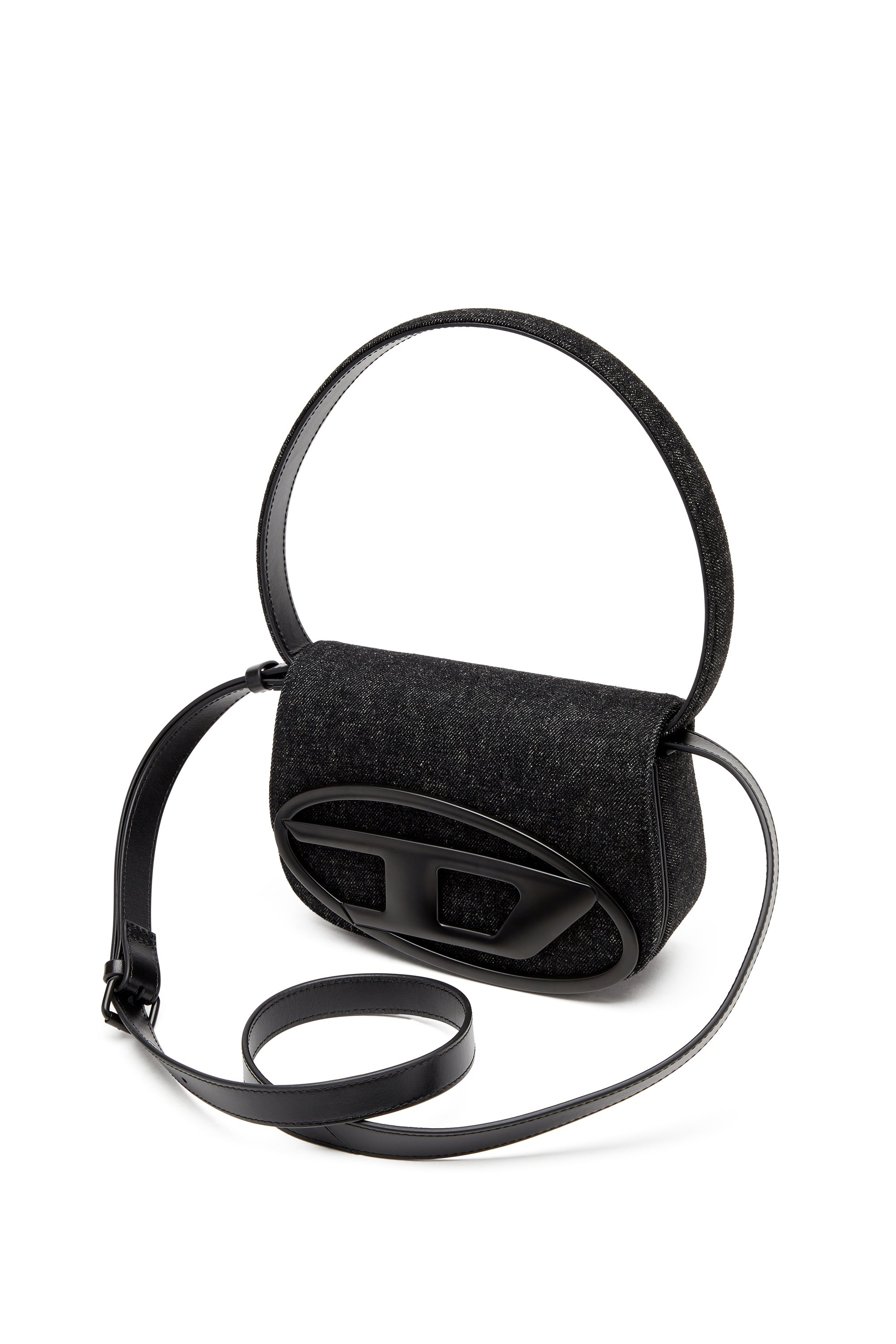 Diesel - 1DR, 1DR-Sac à bandoulière iconique en denim délavé Femme in Noir - 5