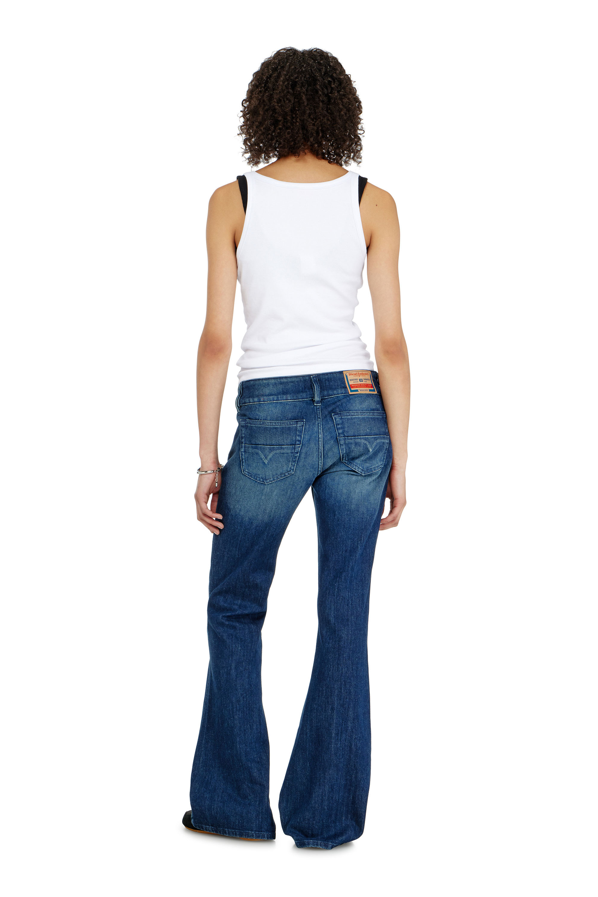 Diesel - Bootcut Jeans D-Hush 0KBBR Femme, Bleu Fonc&eacute; - Image 3