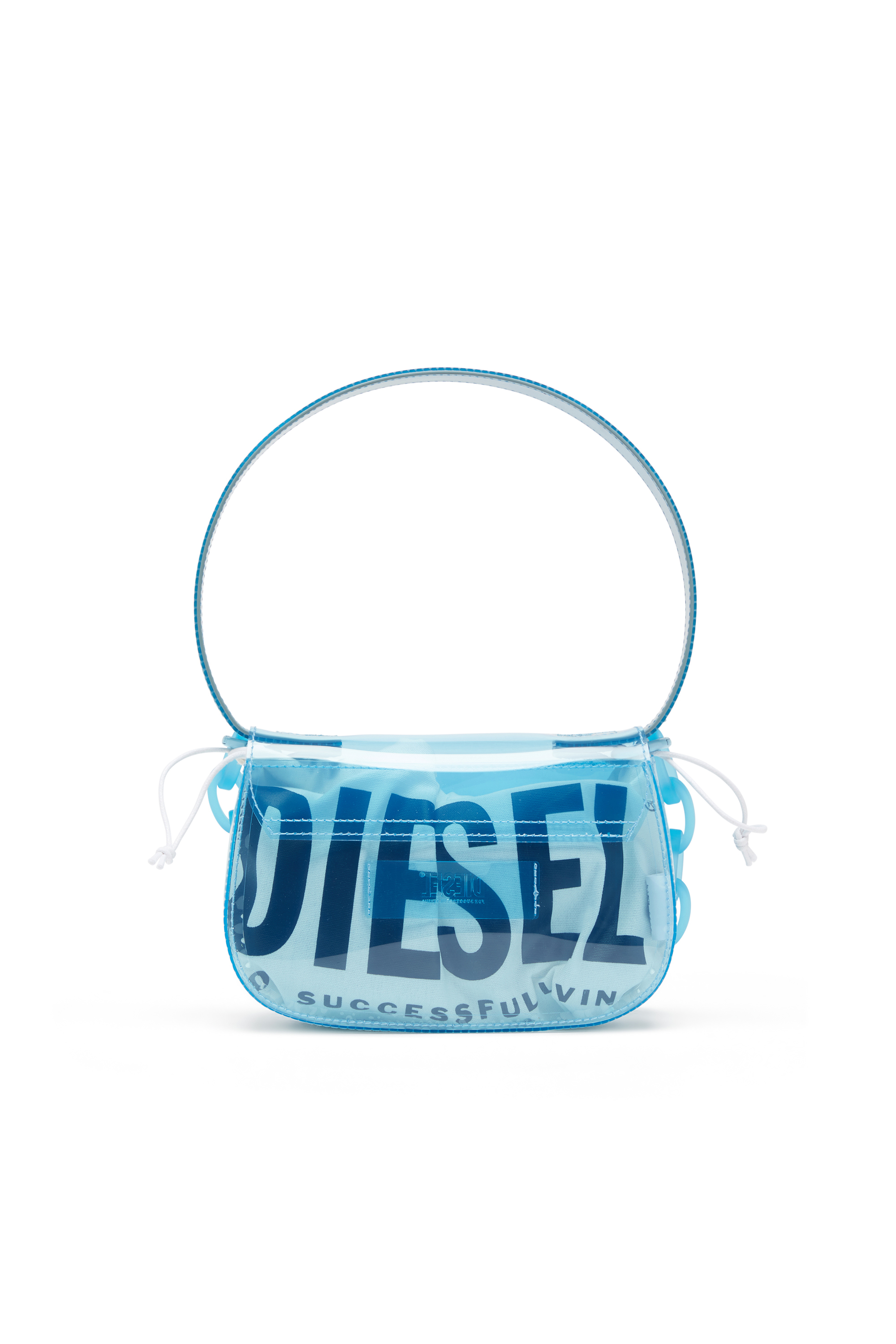 Diesel - 1DR, 1DR-Sac iconique à bandoulière en TPU transparent Femme in Bleu - 2