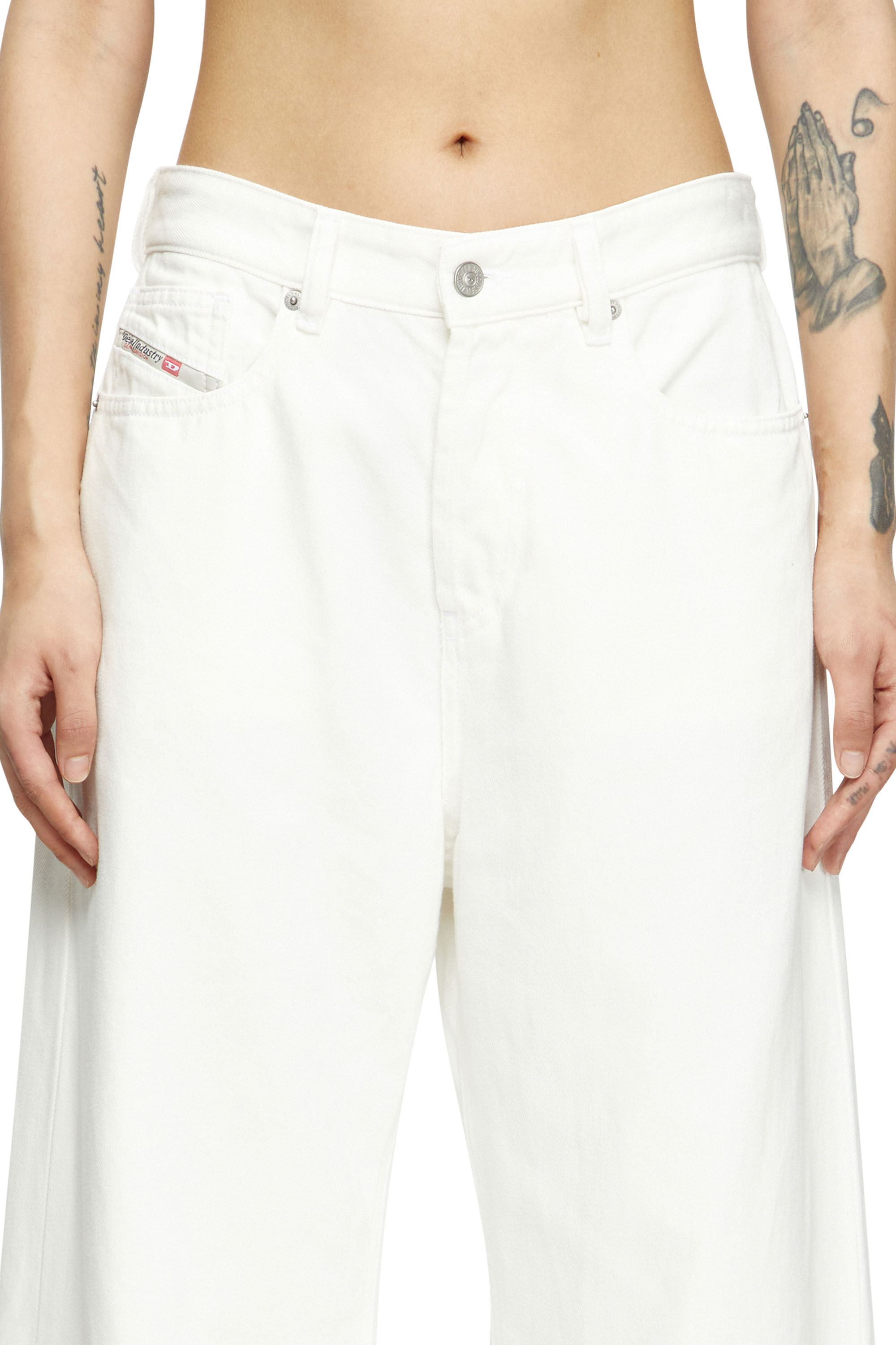 Diesel - Woman's Relaxed Jeans 1996 D-Sire 09I41, White - 4