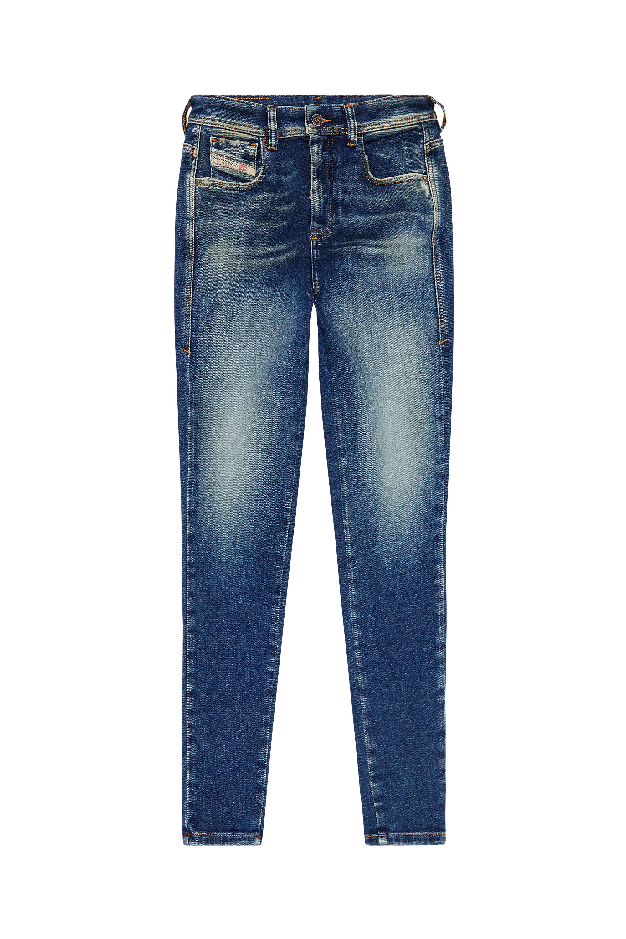 Diesel - Super skinny Jeans 1984 Slandy-High 09G90, Bleu Foncé - Image 5