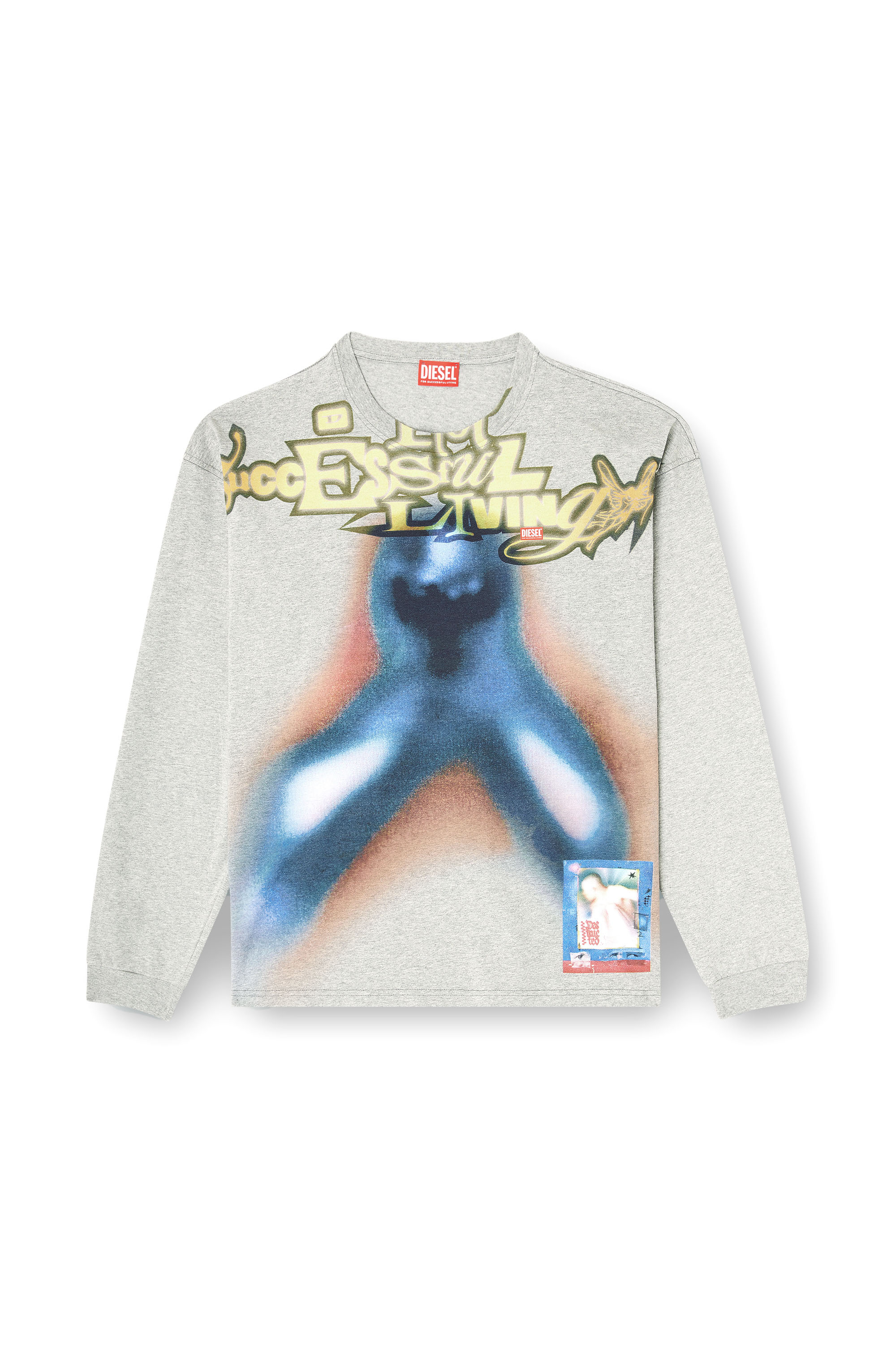 Diesel - T-BOXT-LS-V1, T-shirt en coton avec imprimé numérique Homme in Polychrome - 3