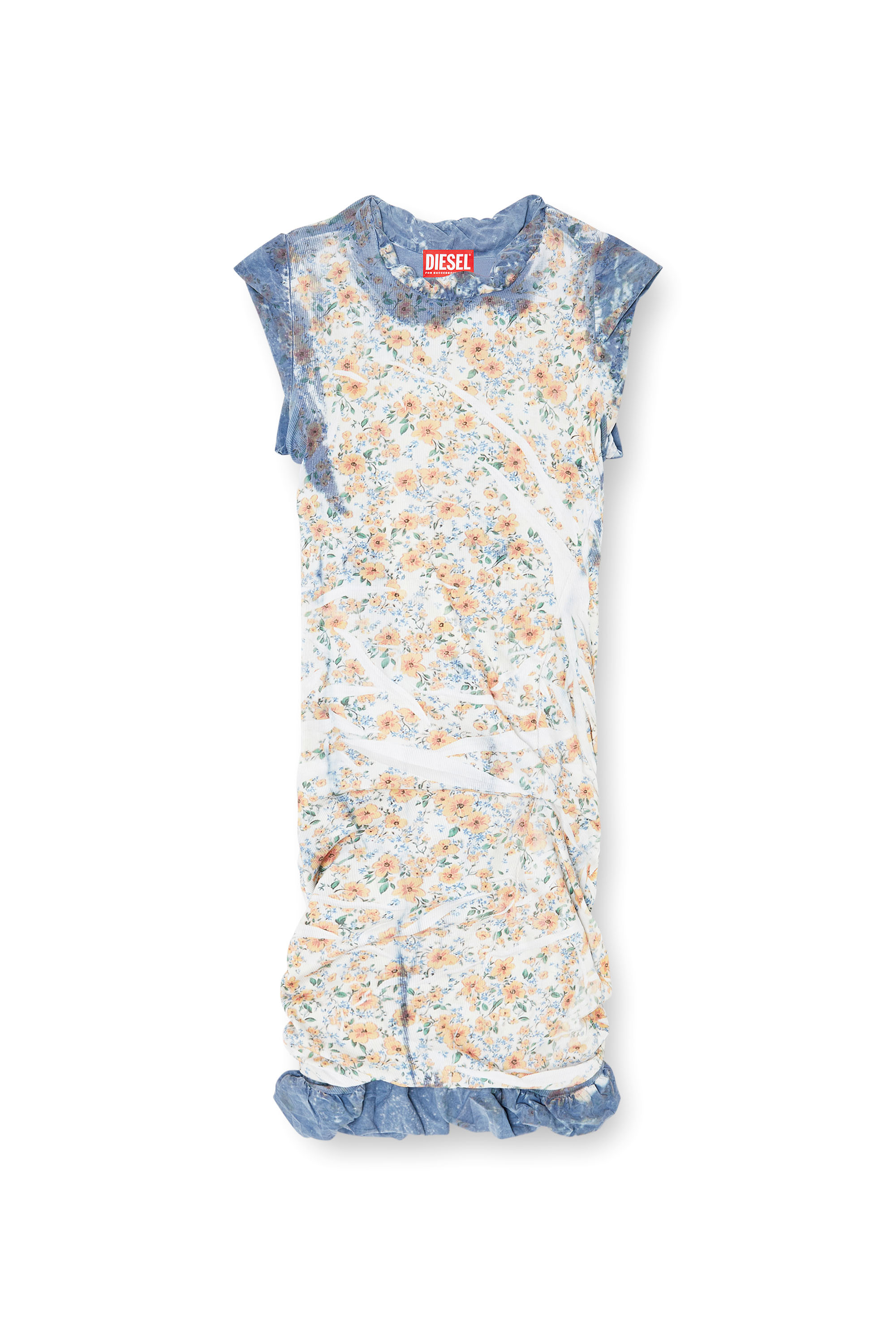Diesel - D-AYANA, Robe courte &agrave; &eacute;tages avec effet floral radiographique Femme in ToBeDefined - 1