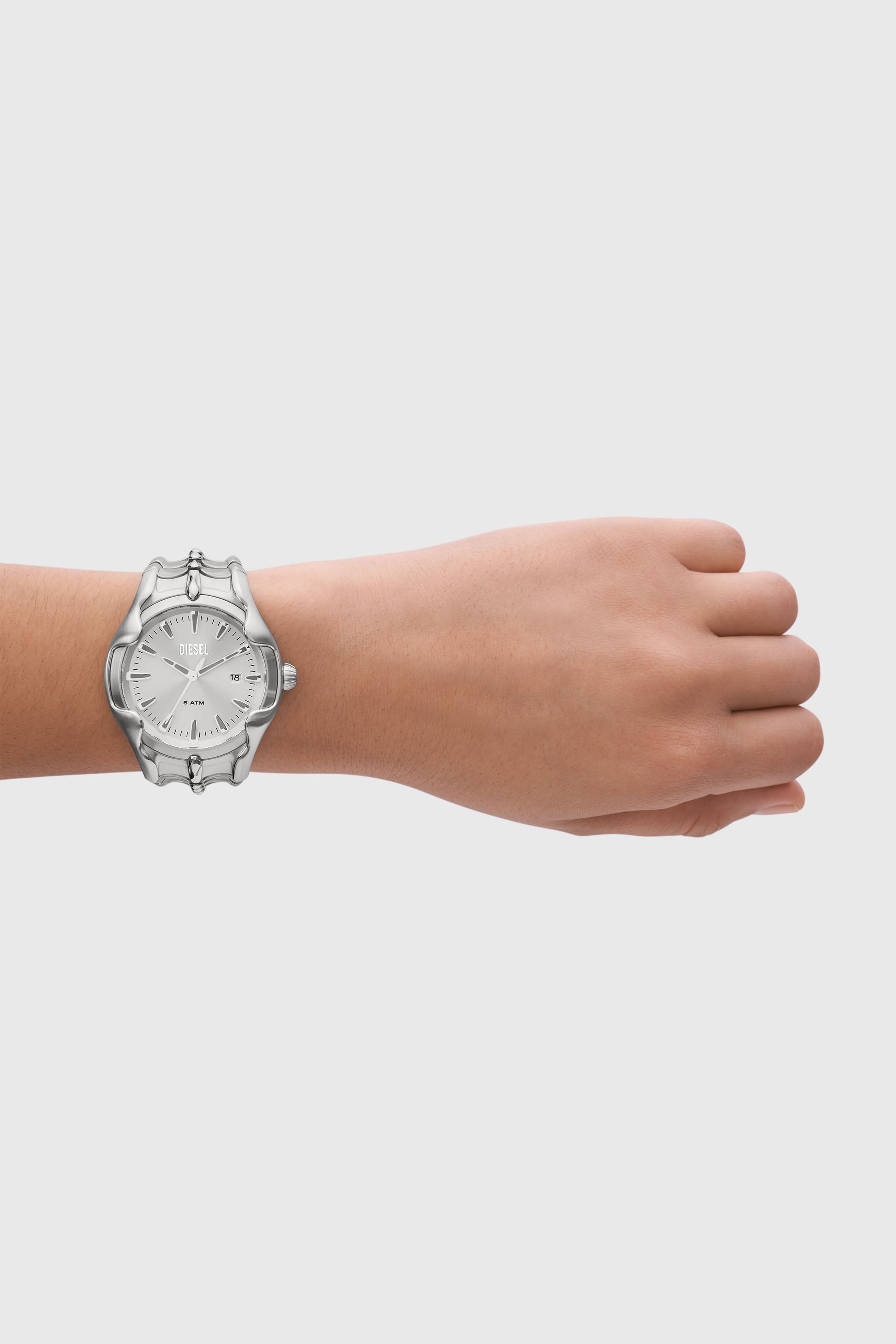 Diesel - DZ2185, Montre Vert en acier inoxydable Homme in Gris argent&eacute; - 4