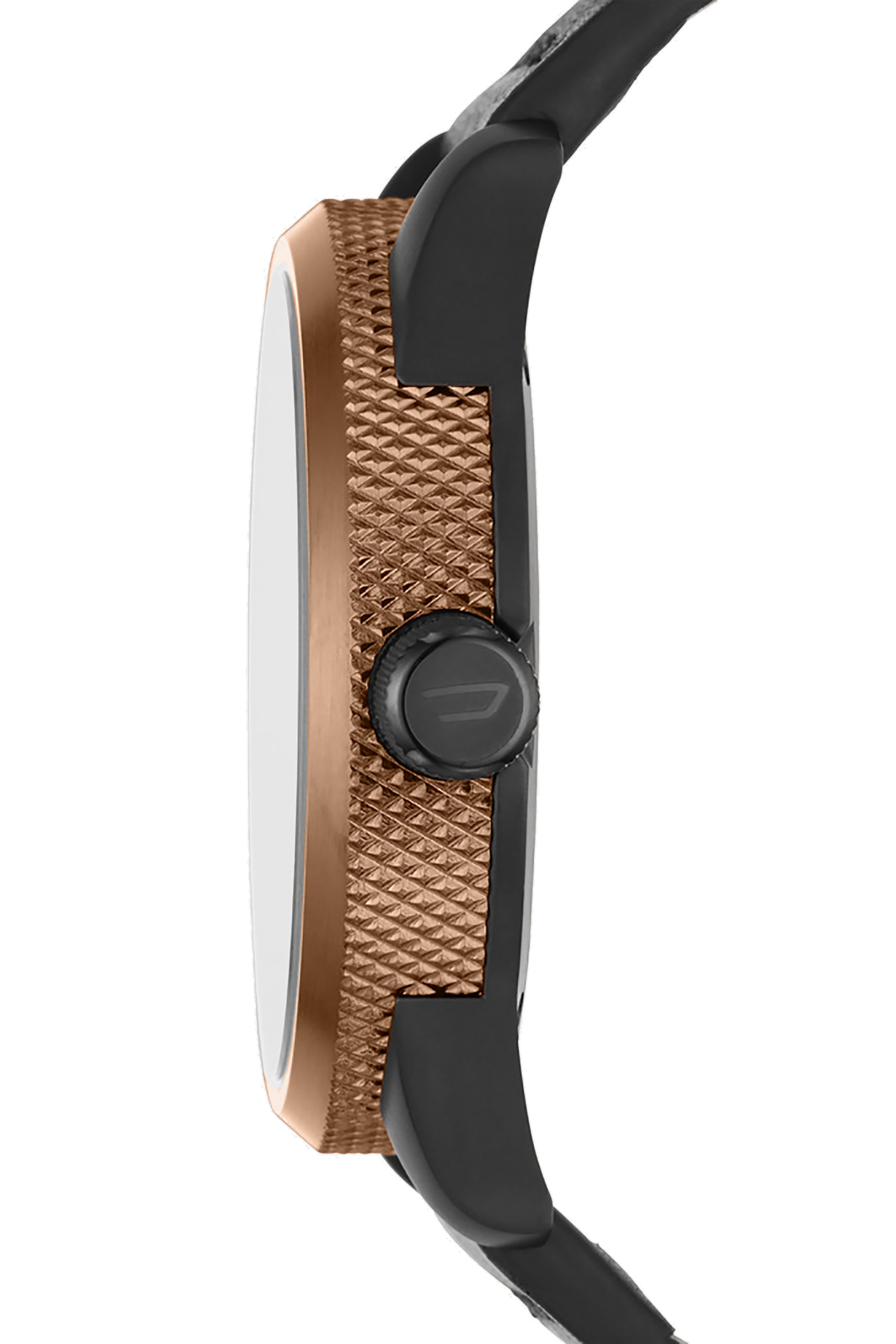 Diesel - DZ1841, Montre noire avec anneau cuivre, 46&nbsp;mm Homme in Marron - 2