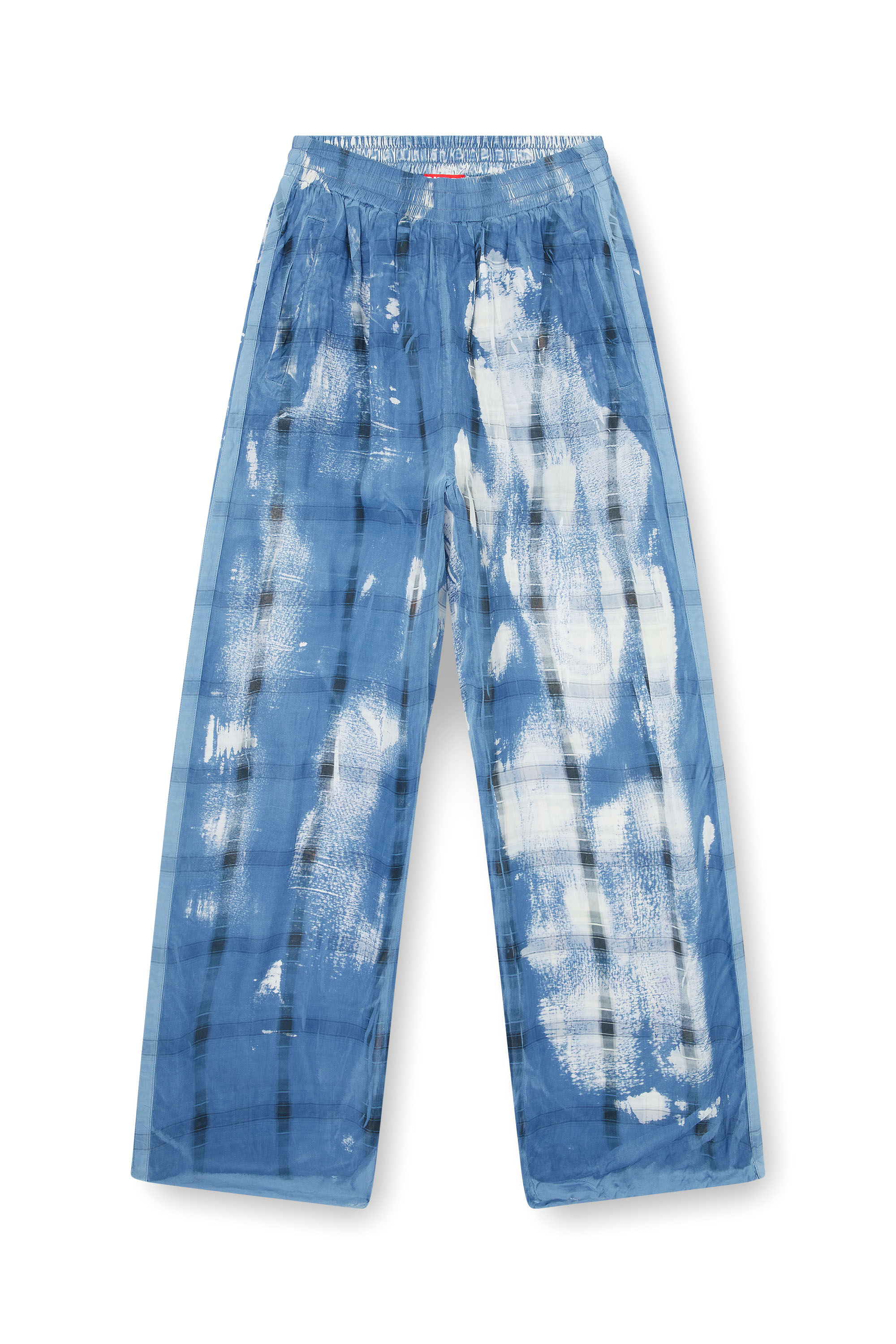 Diesel - P-OLLY, Pantalon de surv&ecirc;tement &agrave; effet rayons X &agrave; carreaux Homme in Bleu - 2