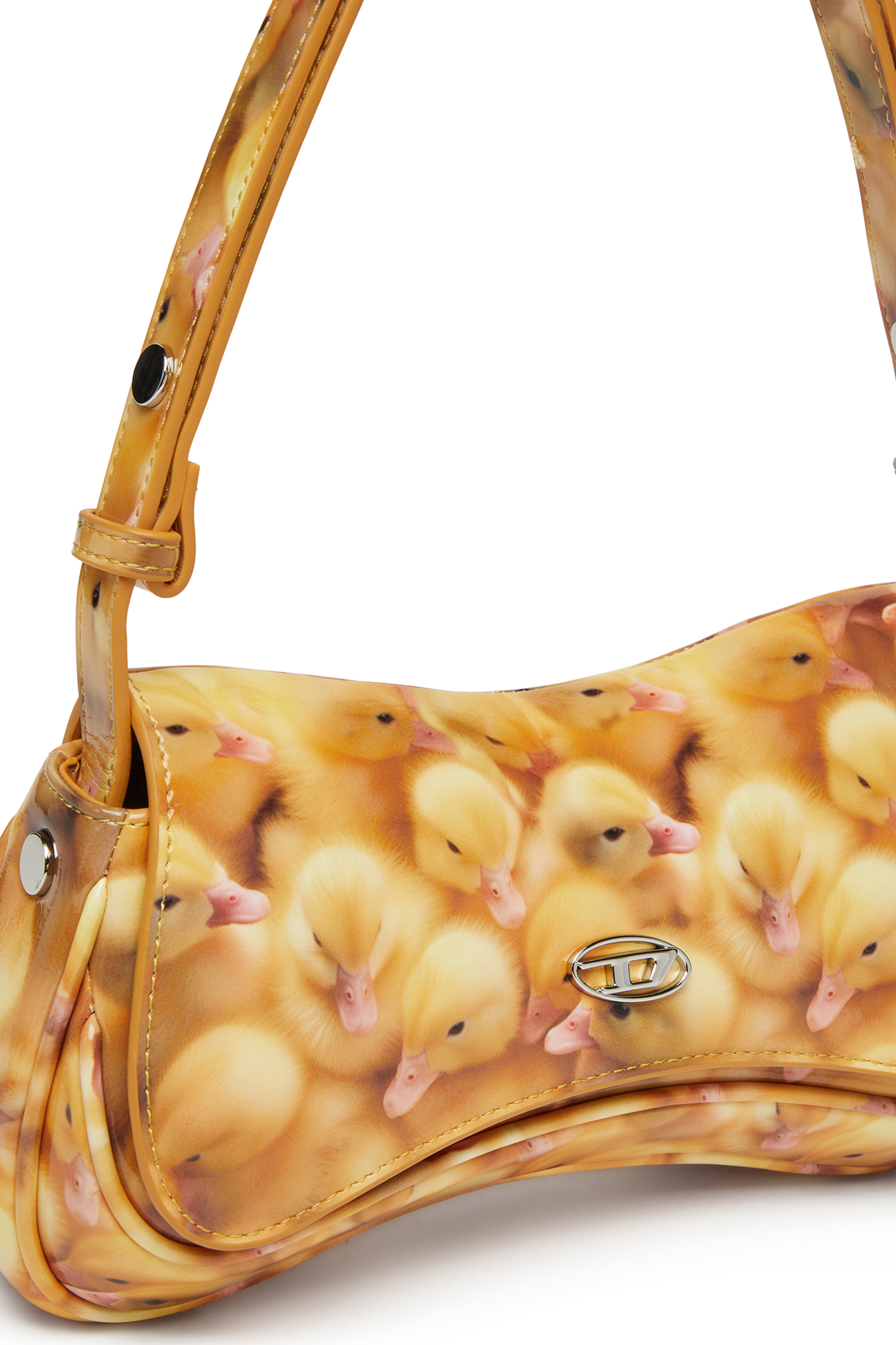 Diesel - PLAY CLUTCH, Play-Pochette brillante avec imprimé Femme in Jaune - 5