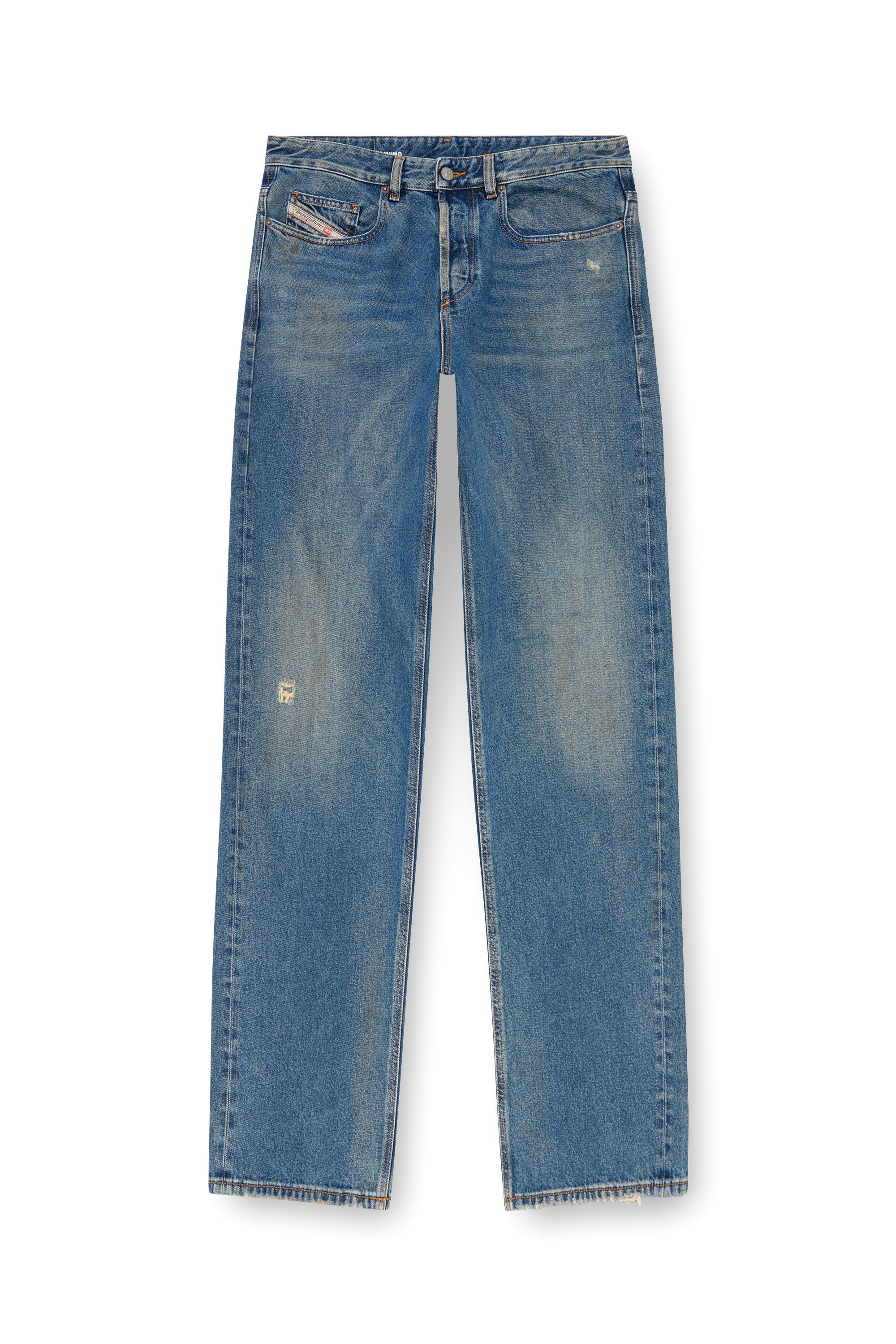 Diesel - Homme Straight Jeans 2001 D-Macro 09J79, Bleu moyen - Image 3