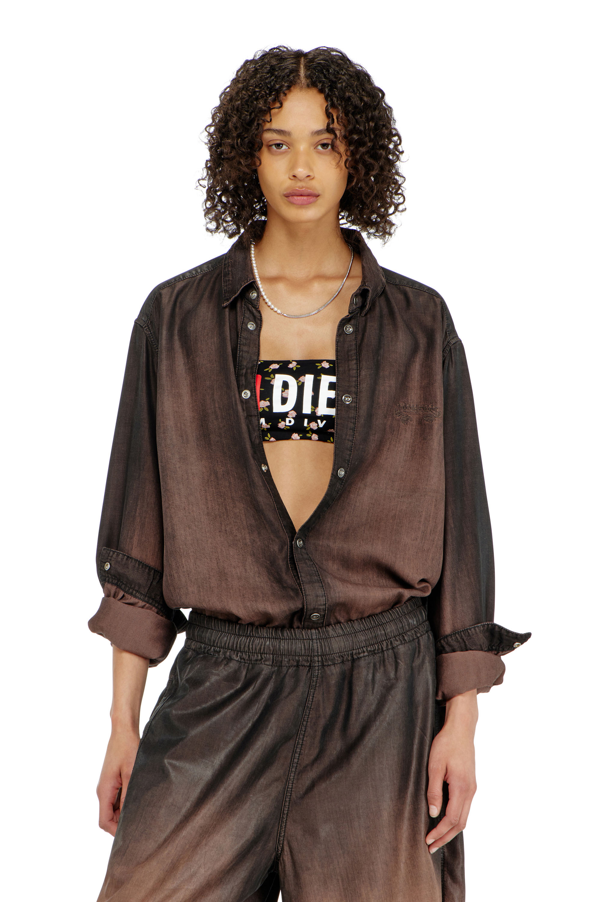 Diesel - MELANIE-C-D-CORE, Soutien-gorge bandeau en coton &agrave; imprim&eacute; floral all-over Femme in ToBeDefined - 2