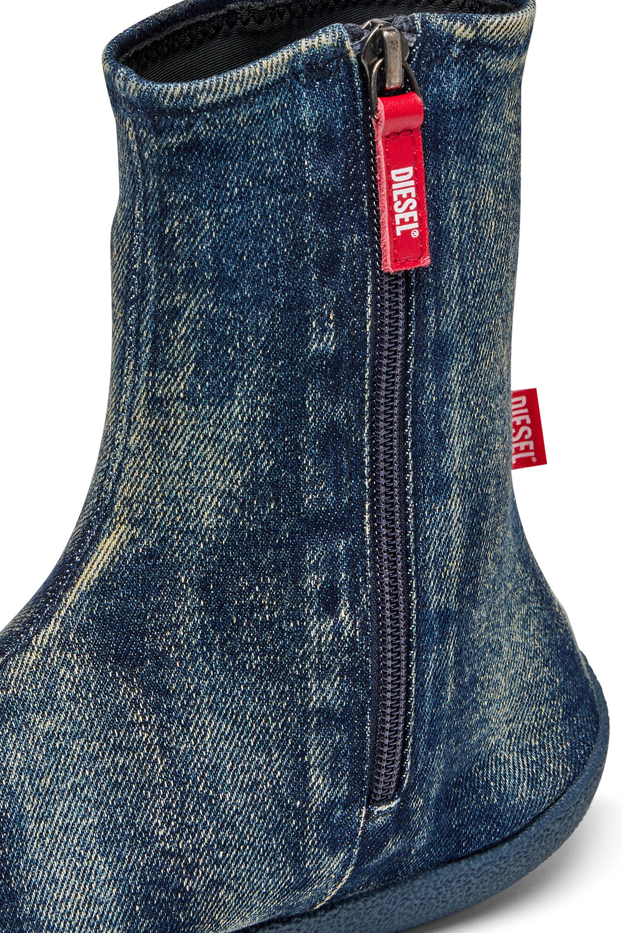 Diesel - D-SHOCK BT, D-Shock Bt-Botte-chaussette en denim solarisé Homme in Bleu - 5