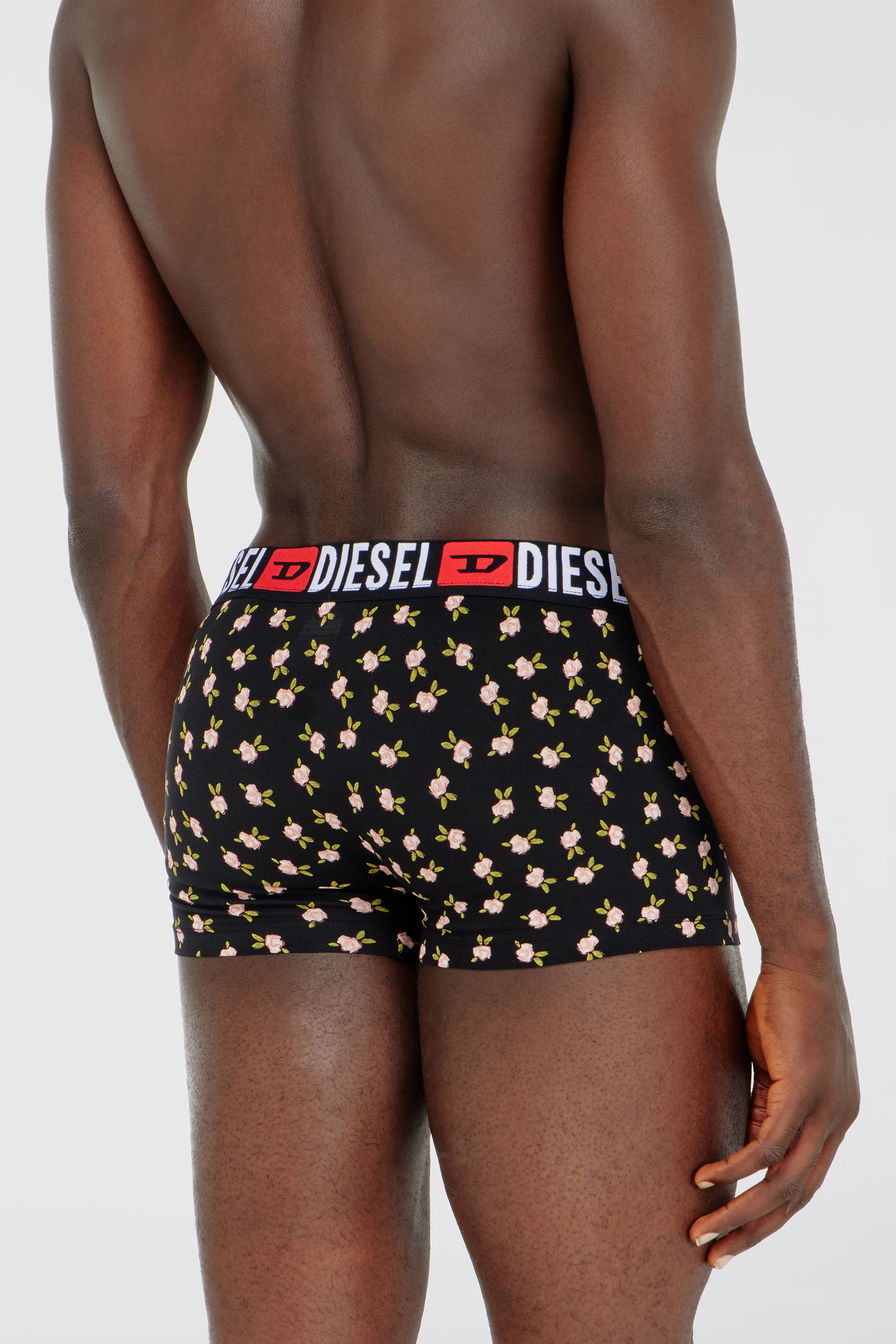 Diesel - UMBX-DAMIENTHREEPACK, Lot de trois trunks en coton stretch &agrave; motif floral Homme in Noir - 4