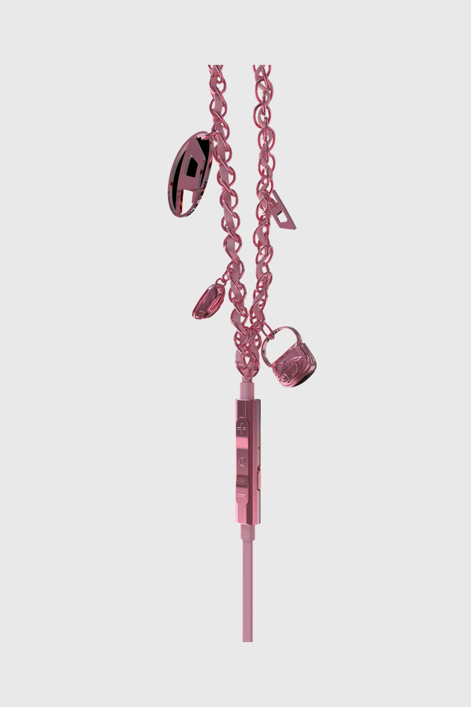 Diesel - 60688 WIRED EARBUDS WIRED EARBUDS, &Eacute;couteurs filaires et charms Mixte in Rose - 3