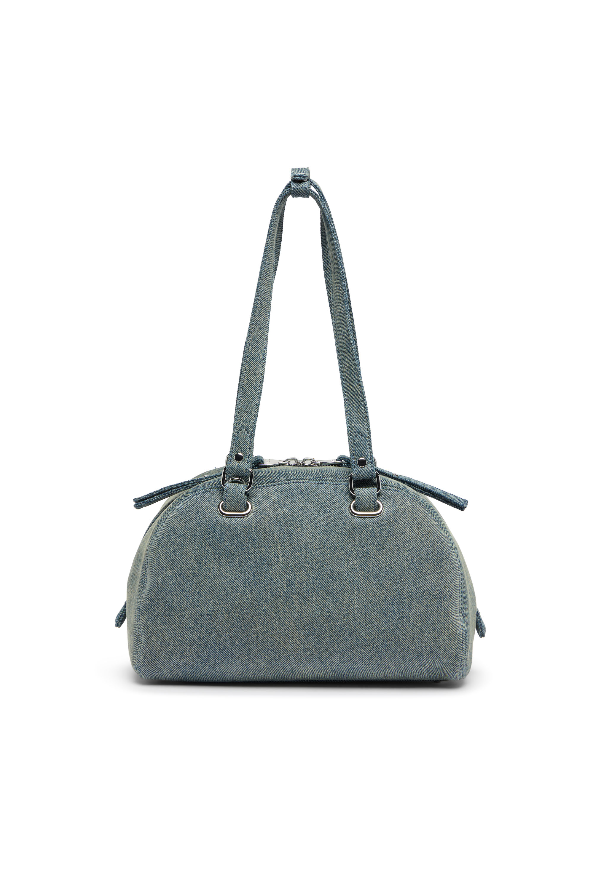 Diesel - 1DR DOME SOFT SHOULDER, Unisex's 1DR Dome-Shoulder bag in denim with Oval D logo in Light Blue - 3