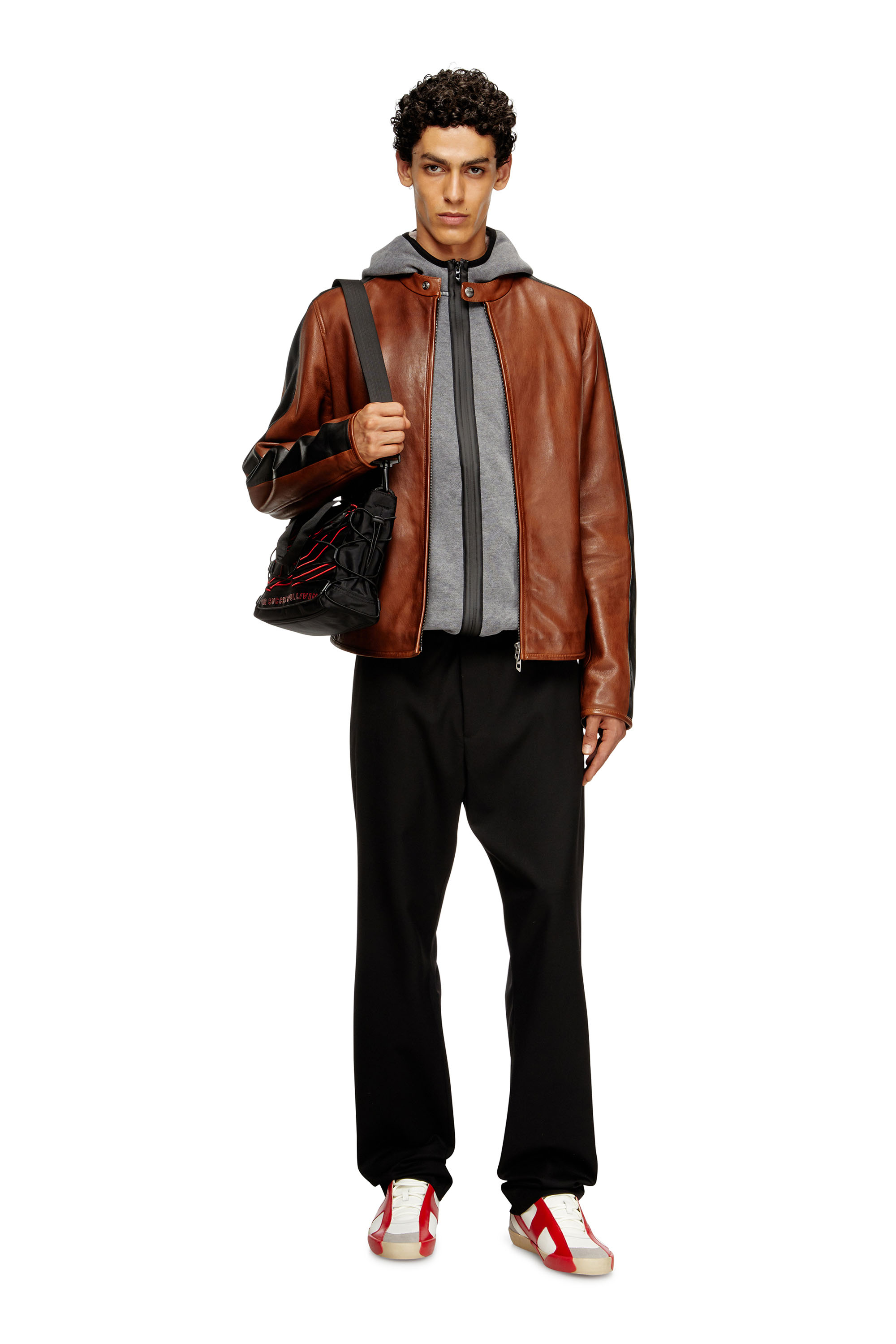 Diesel - S-HAKY-NEW, Gilet à capuche avec zip Homme in Gris - 1