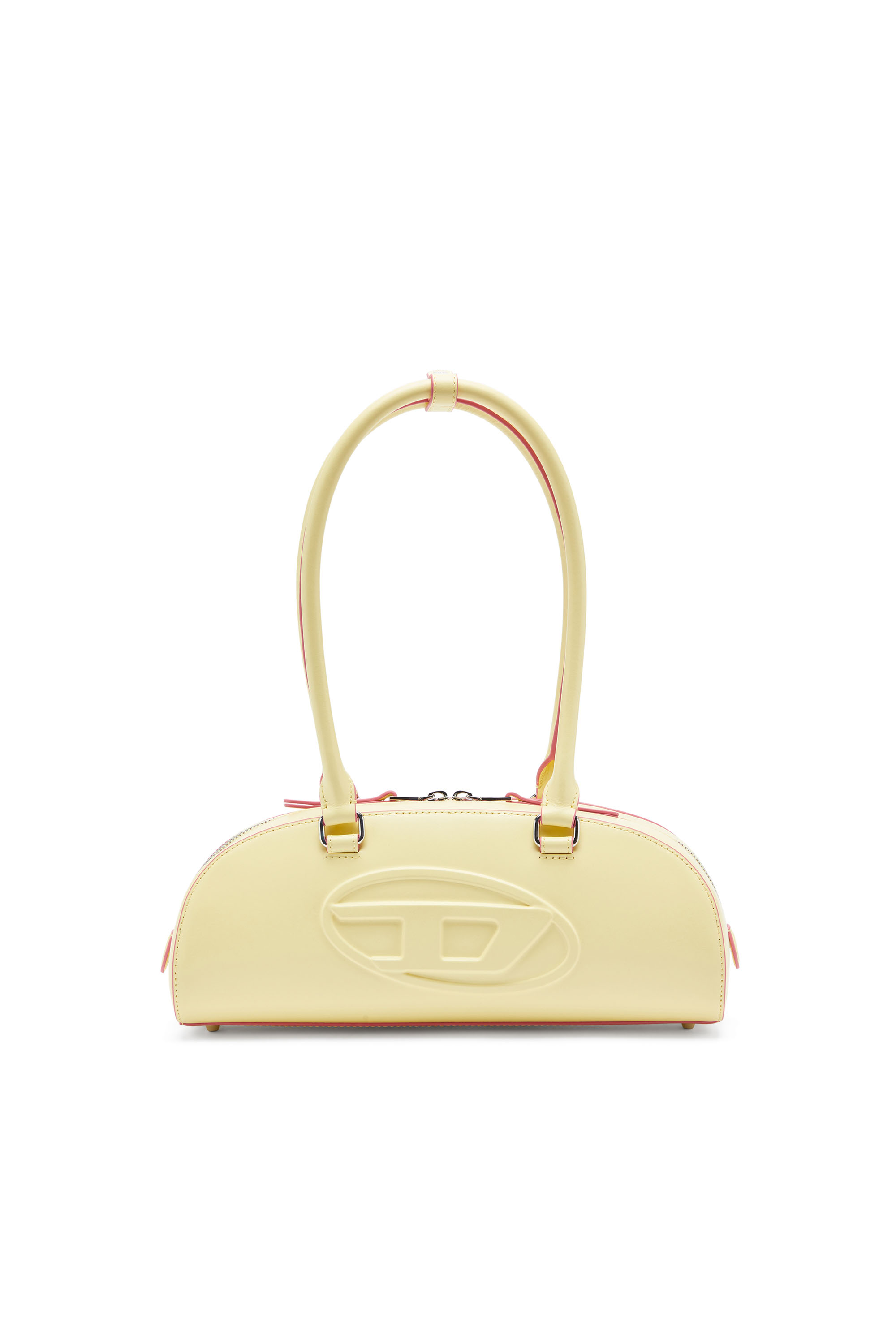 Diesel - 1DR DOME SHOULDER EW, 1DR Dome - Sac bowling allong&eacute; en cuir Femme in Jaune - 1