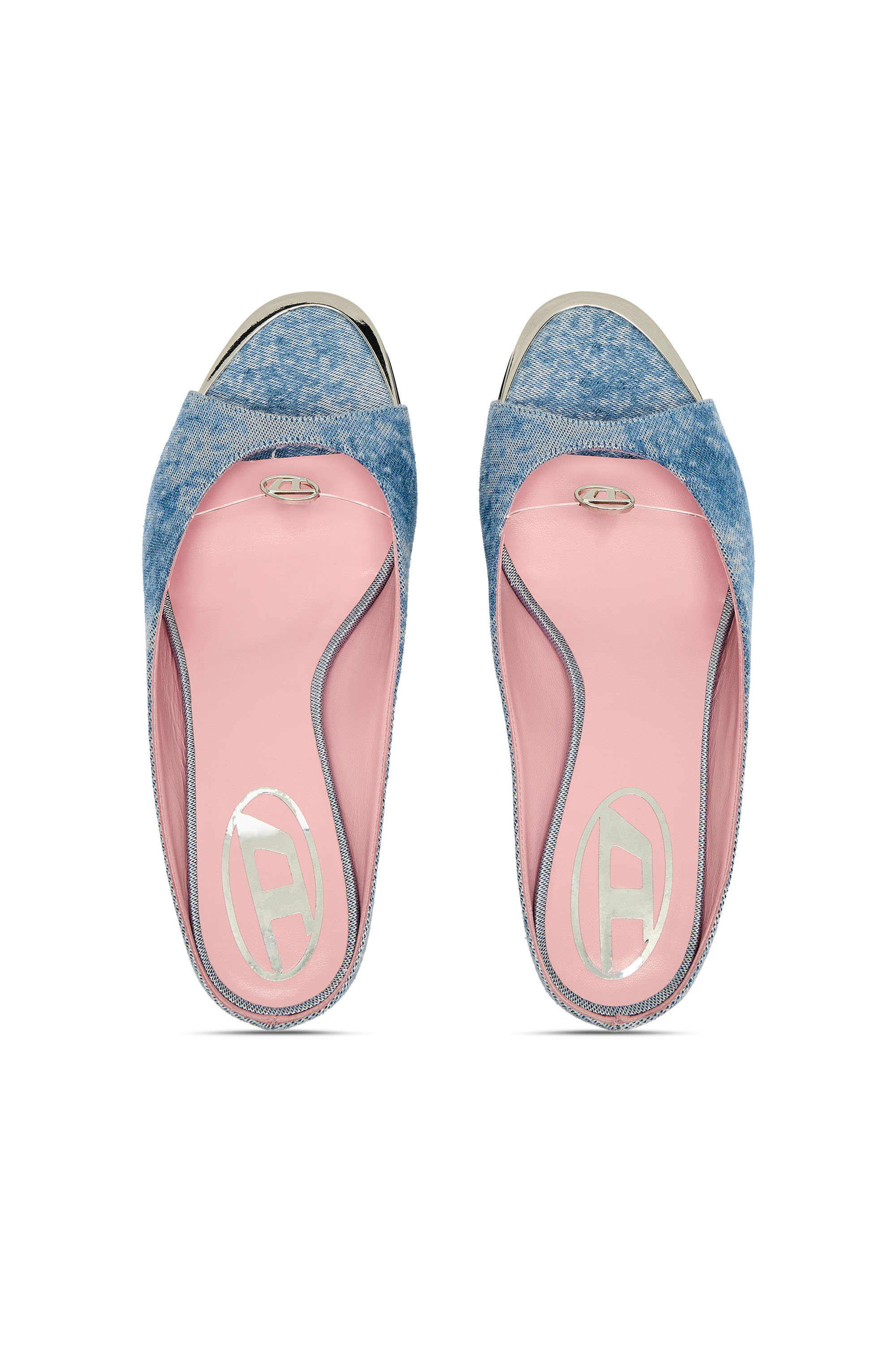 Diesel - D-DIAM'S-SA-40, D-Diam&rsquo;s-Mule en denim Low avec Oval D flottant Femme in ToBeDefined - 4