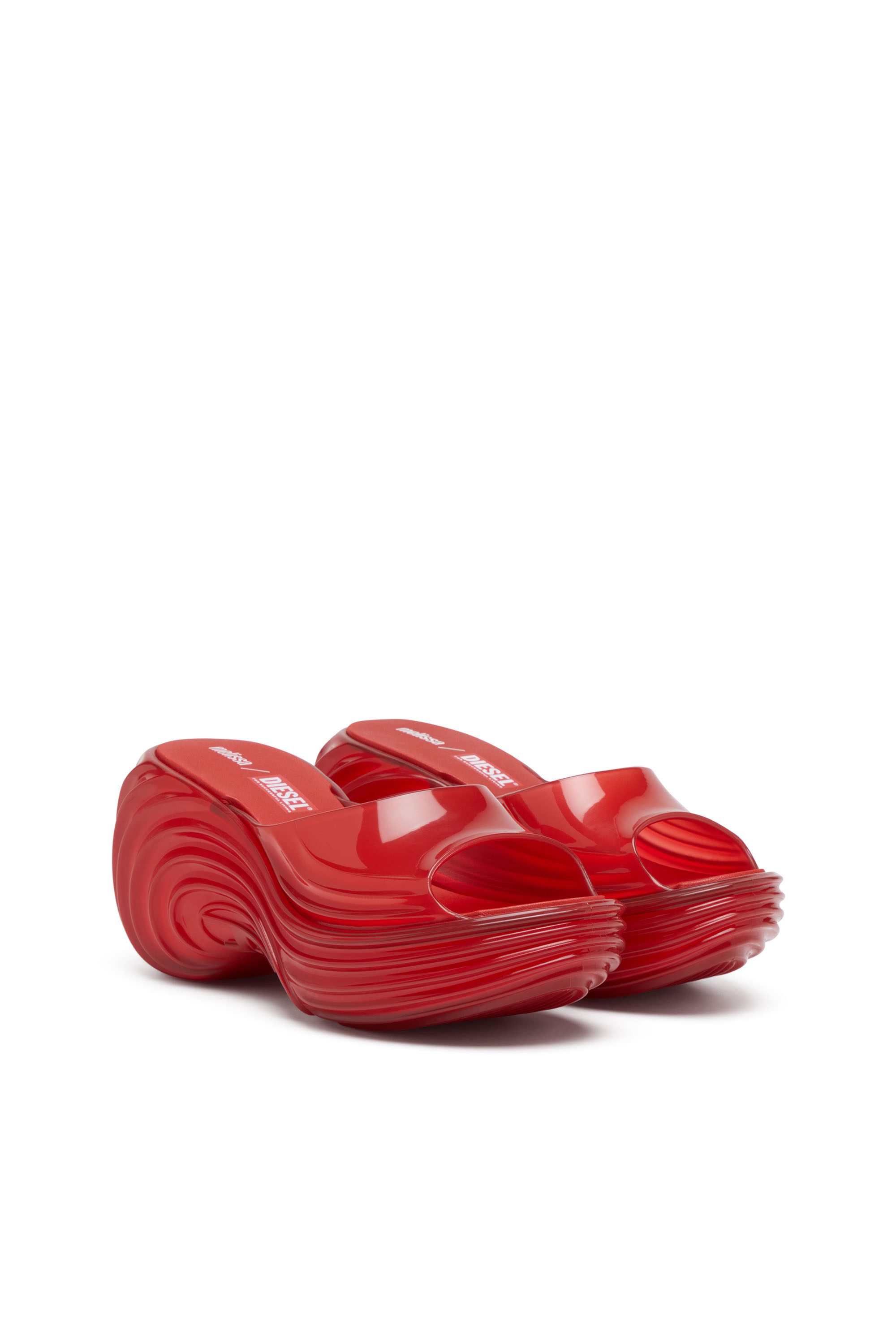 Diesel - MELISSA QUANTUM PLATFORM, Mule à plateforme en Melflex® Femme in Rouge - 3