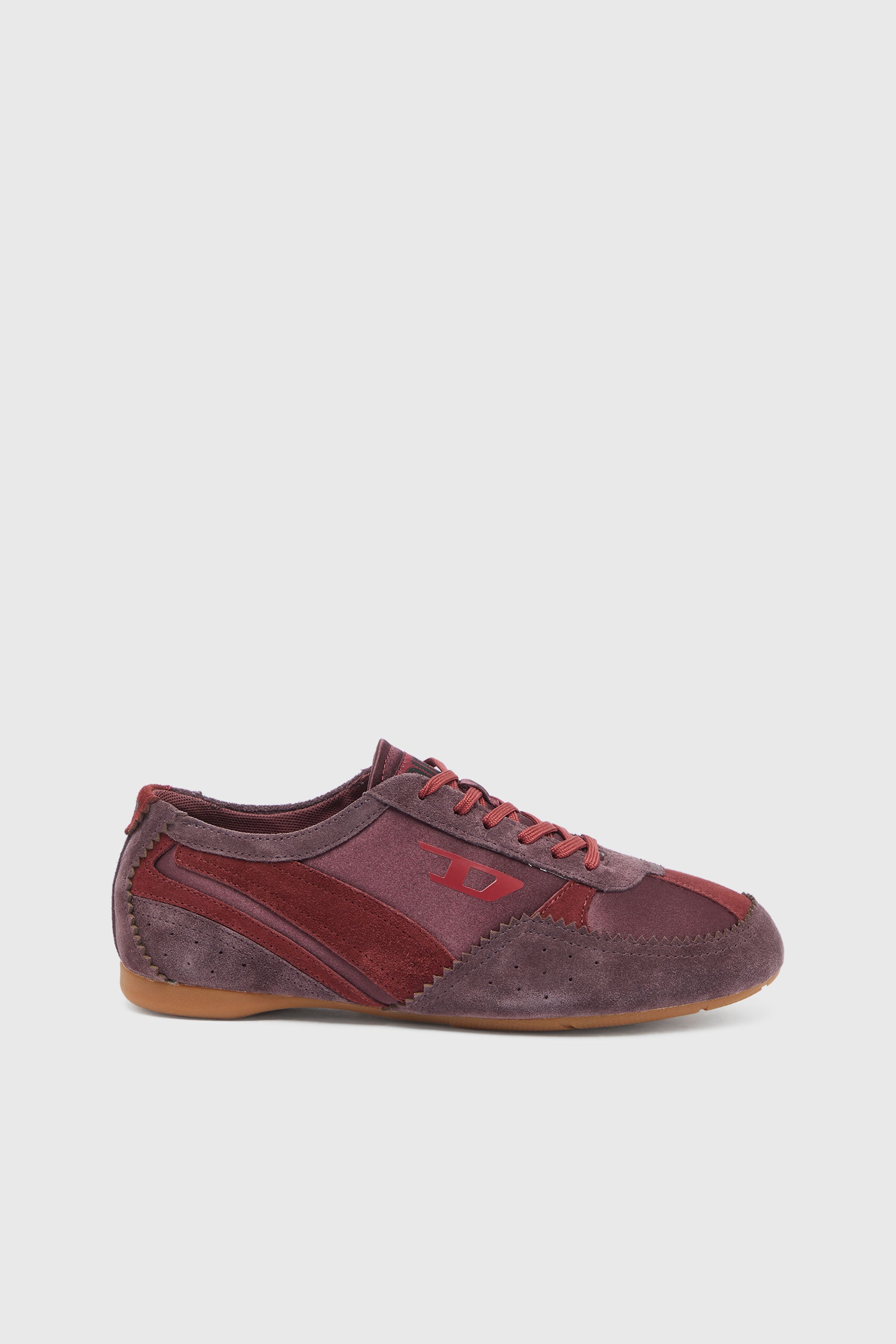 Diesel - D-MILE LOW II W, D-Mile-Baskets avec empi&egrave;cements en su&egrave;de Femme in Rouge - 1