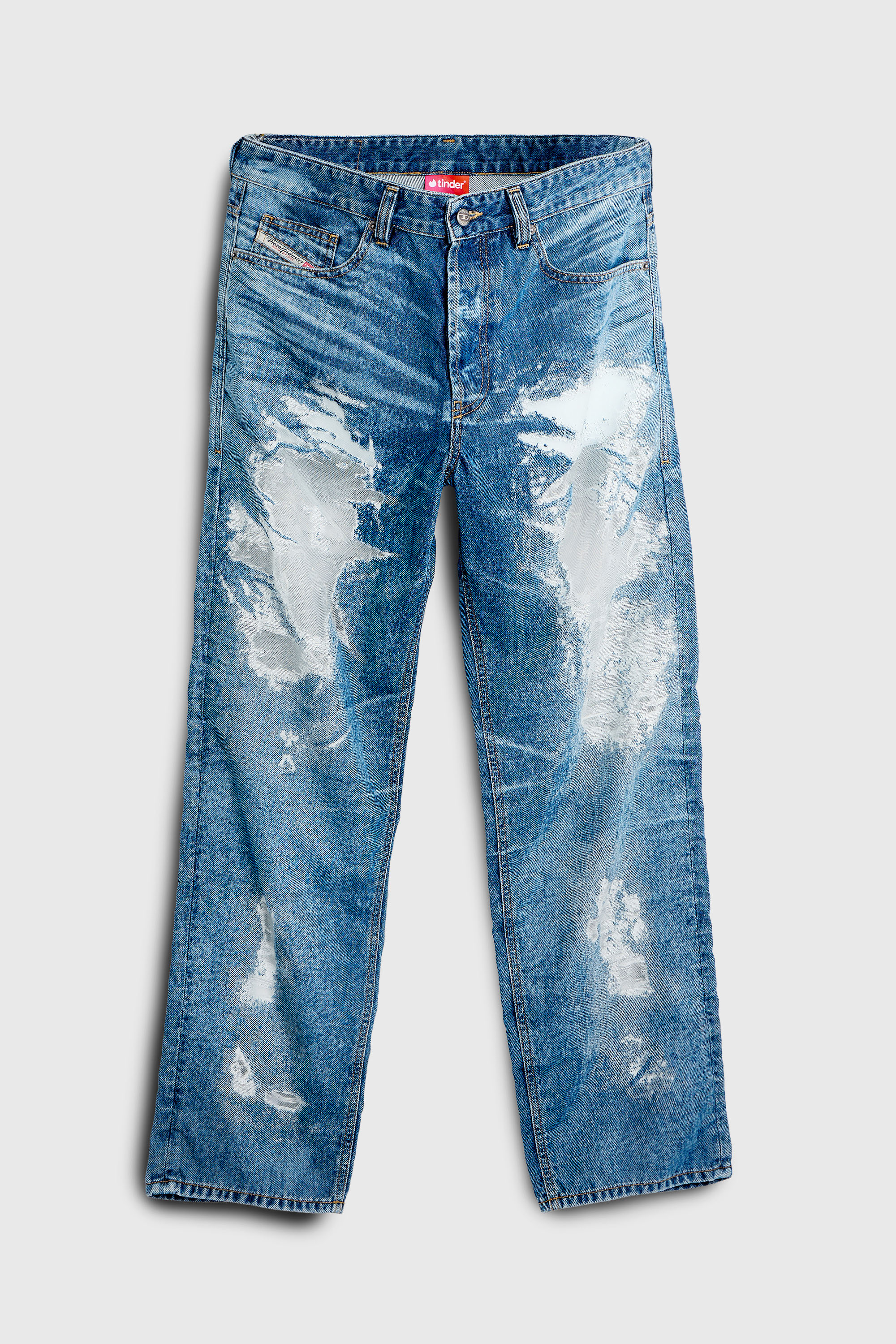 Diesel - Regular Jeans 2024 D-Macs 068ZH Homme, Bleu moyen - Image 4