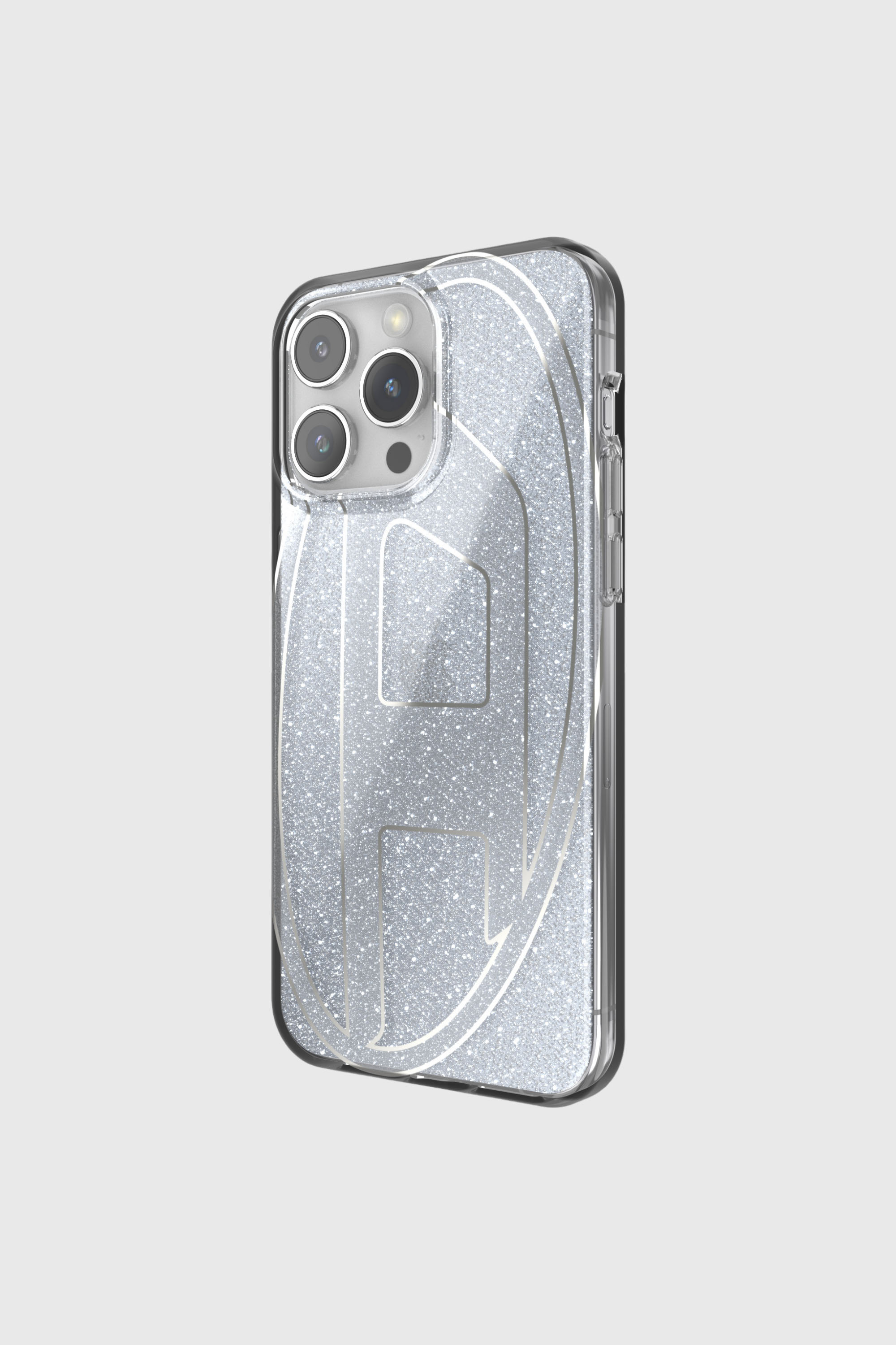 Diesel - 60033 AOP CASE, Coque glitter pur iP 15 Pro Max Mixte in Gris argent&eacute; - 3