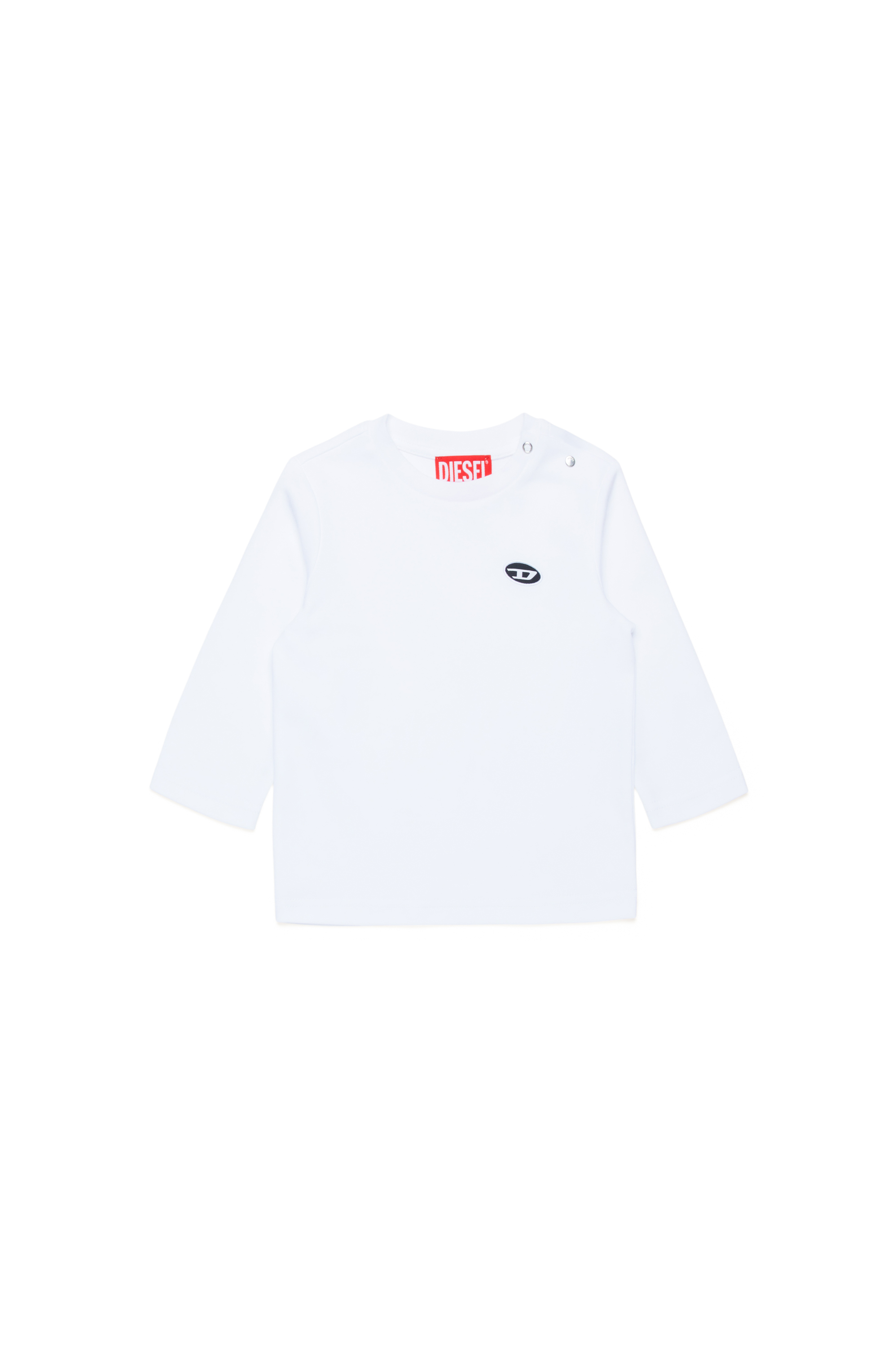 Diesel - TJUSTDOVALPJLSB, Homme T-shirt à manches longues en coton bio in Blanc - Image 1