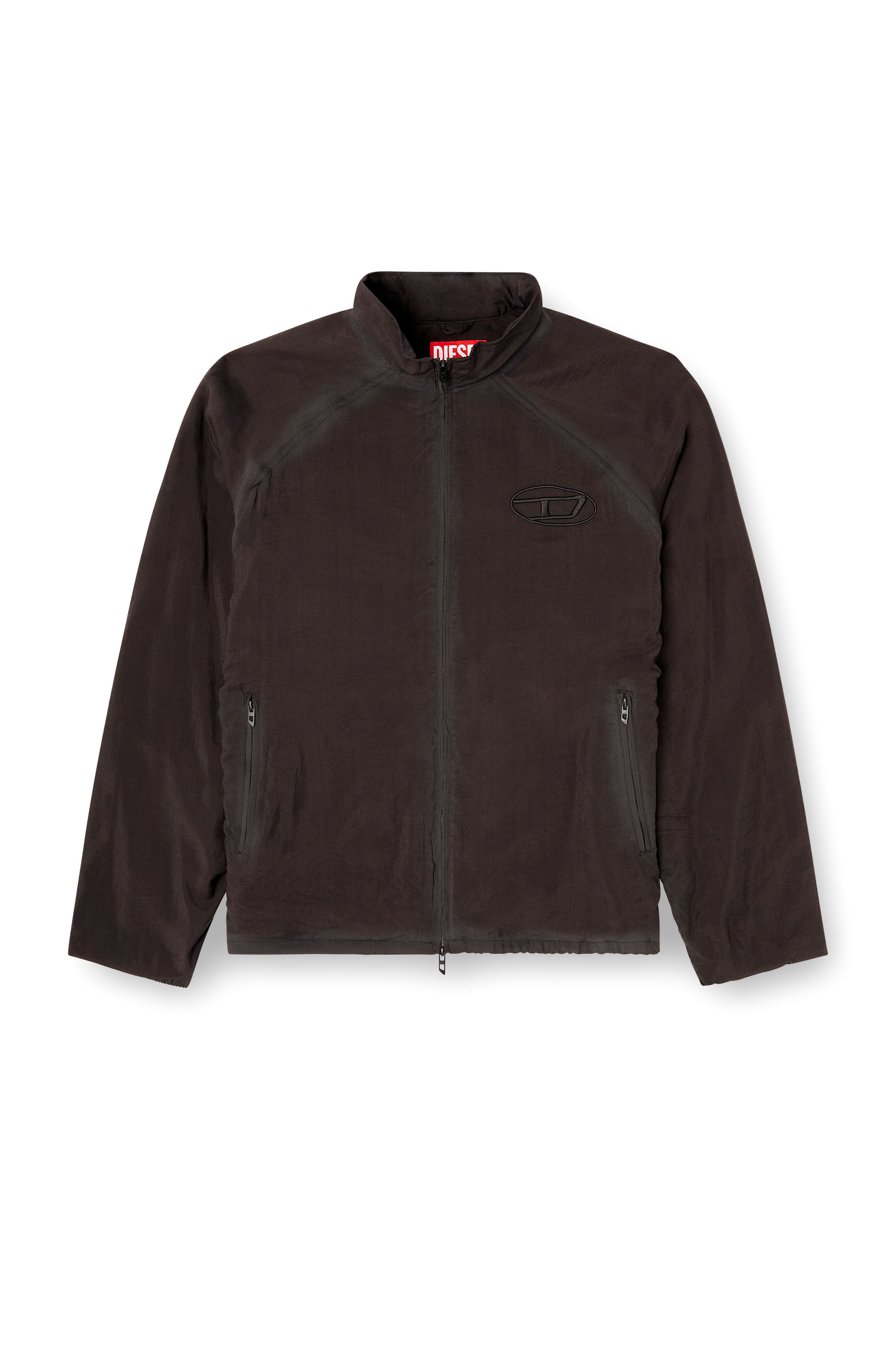 Diesel - J-HENRI-SOUVENIR, Veste de survêtement brodée style souvenir Homme in Gris - 3
