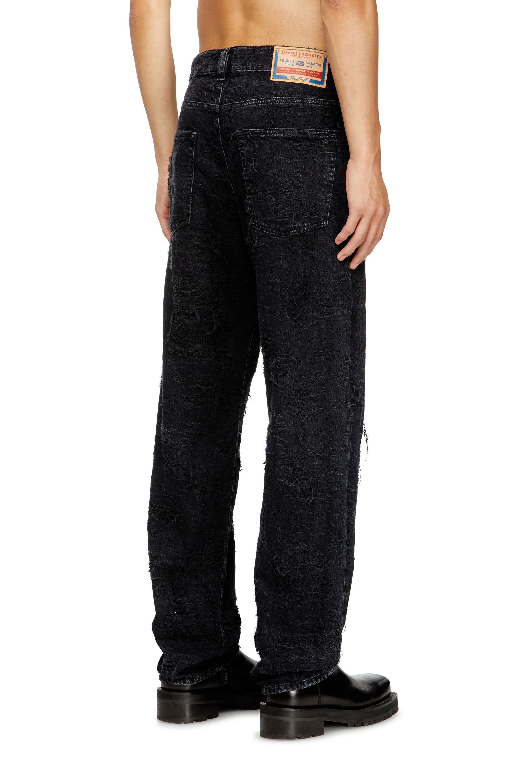 Diesel - Regular Jeans 2024 D-Macs 007BW Homme, Noir/Gris foncé - Image 4