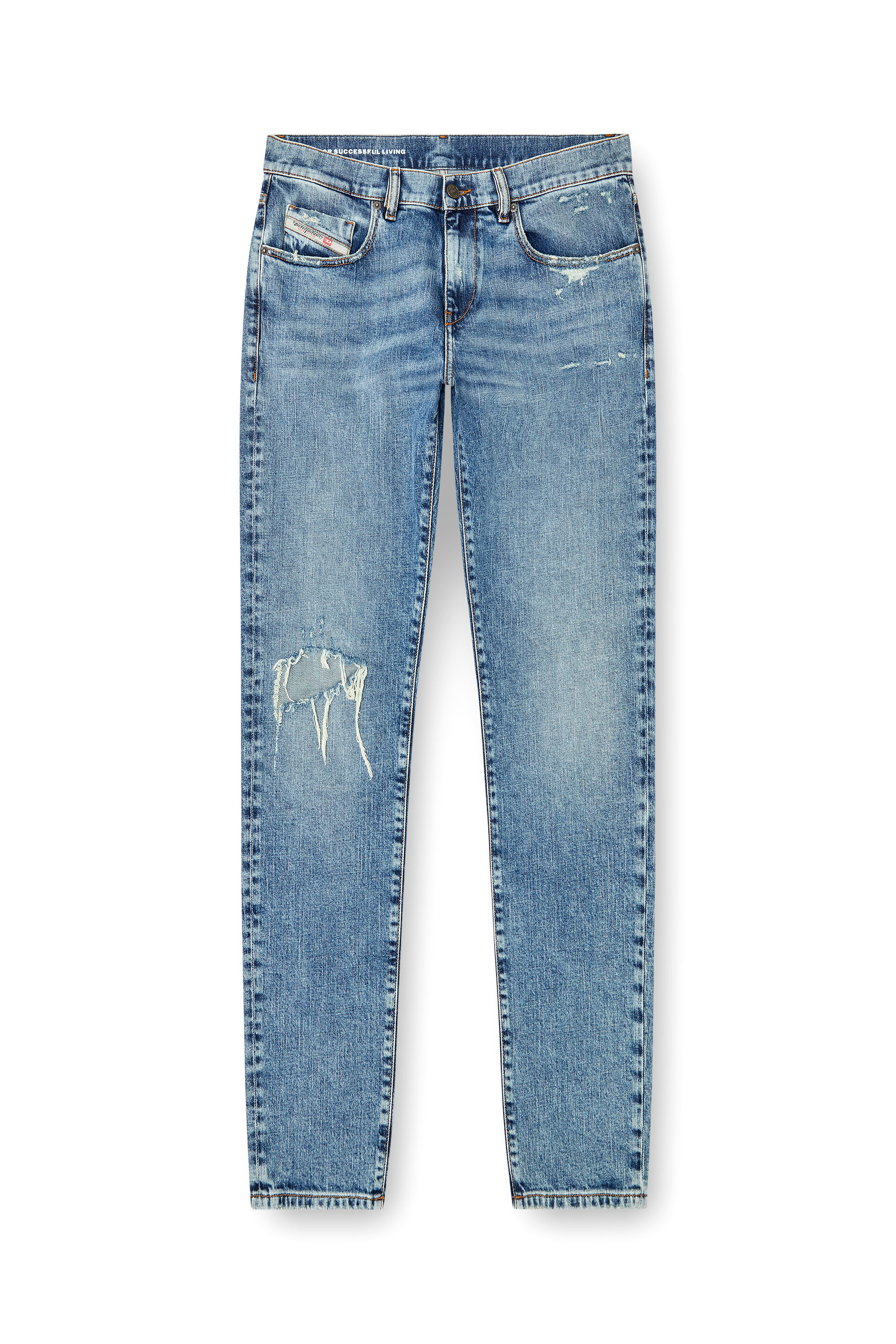 Diesel - Slim Jeans 2019 D-Strukt 09L34 Homme, Bleu Clair - Image 3