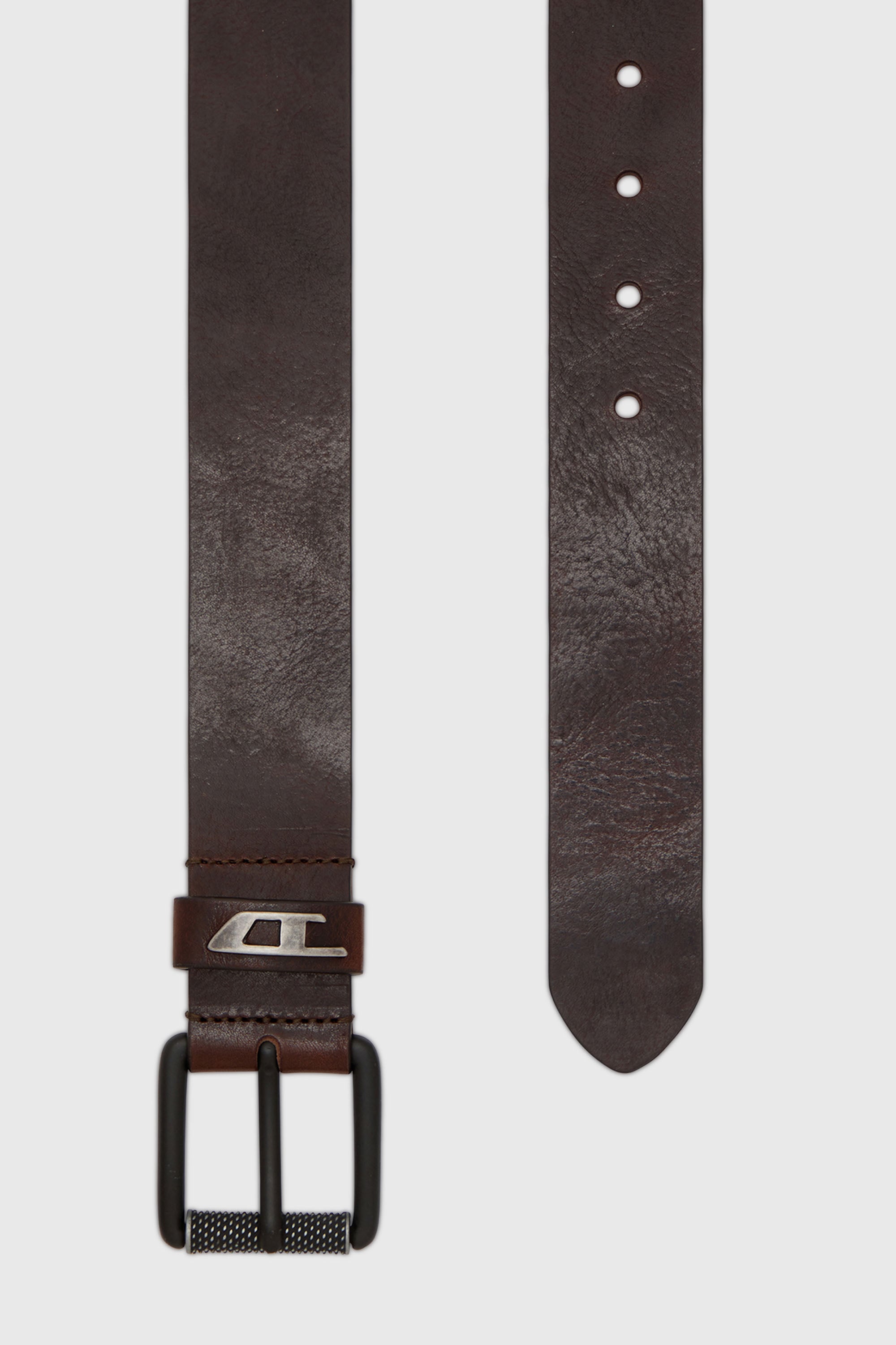 Diesel - B-DAVE II, Ceinture 3.5 cm en cuir brillant avec boucle &agrave; logo Homme in Marron - 2