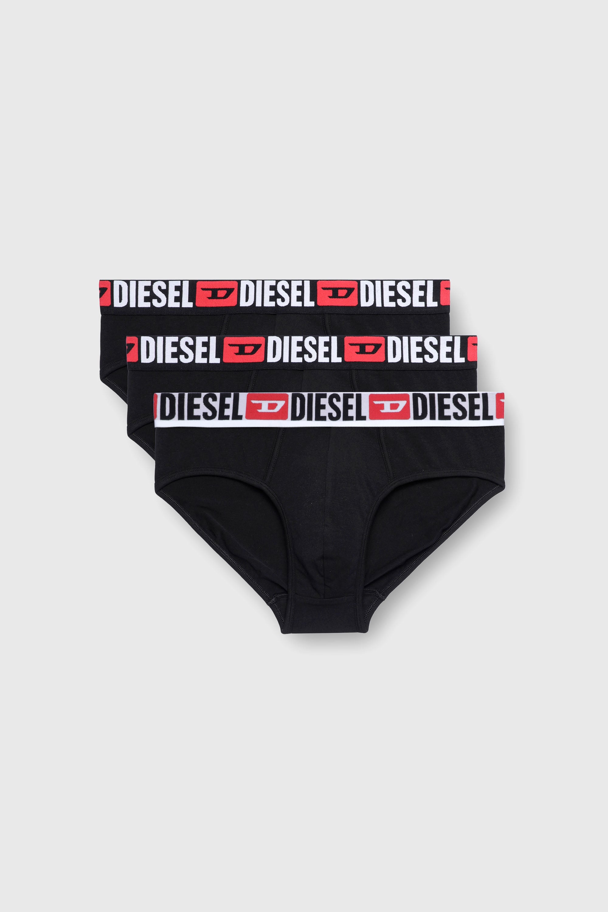 Diesel - UMBR-ANDRETHREEPACK, Lot de trois slips unis Homme in Noir - 1