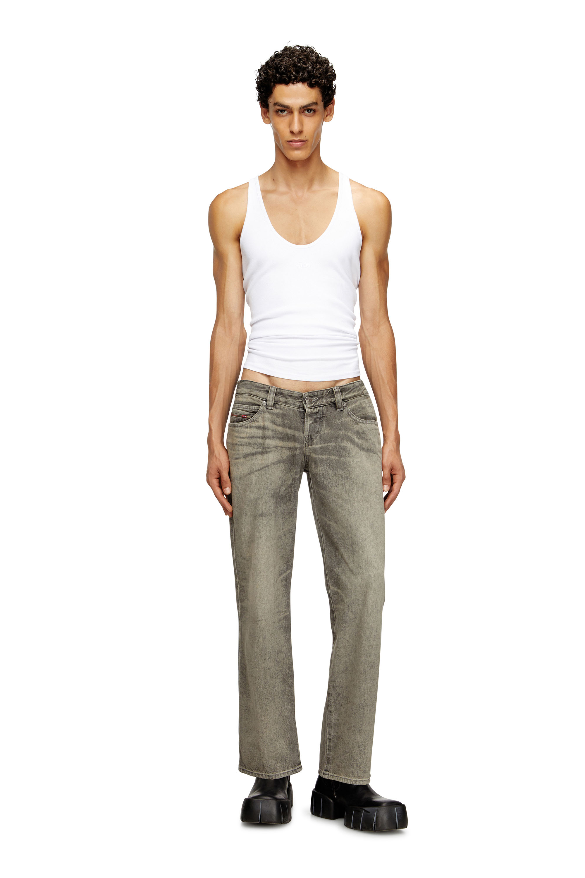 Diesel - Regular Jeans D-Im 007DR Homme, Gris - Image 2