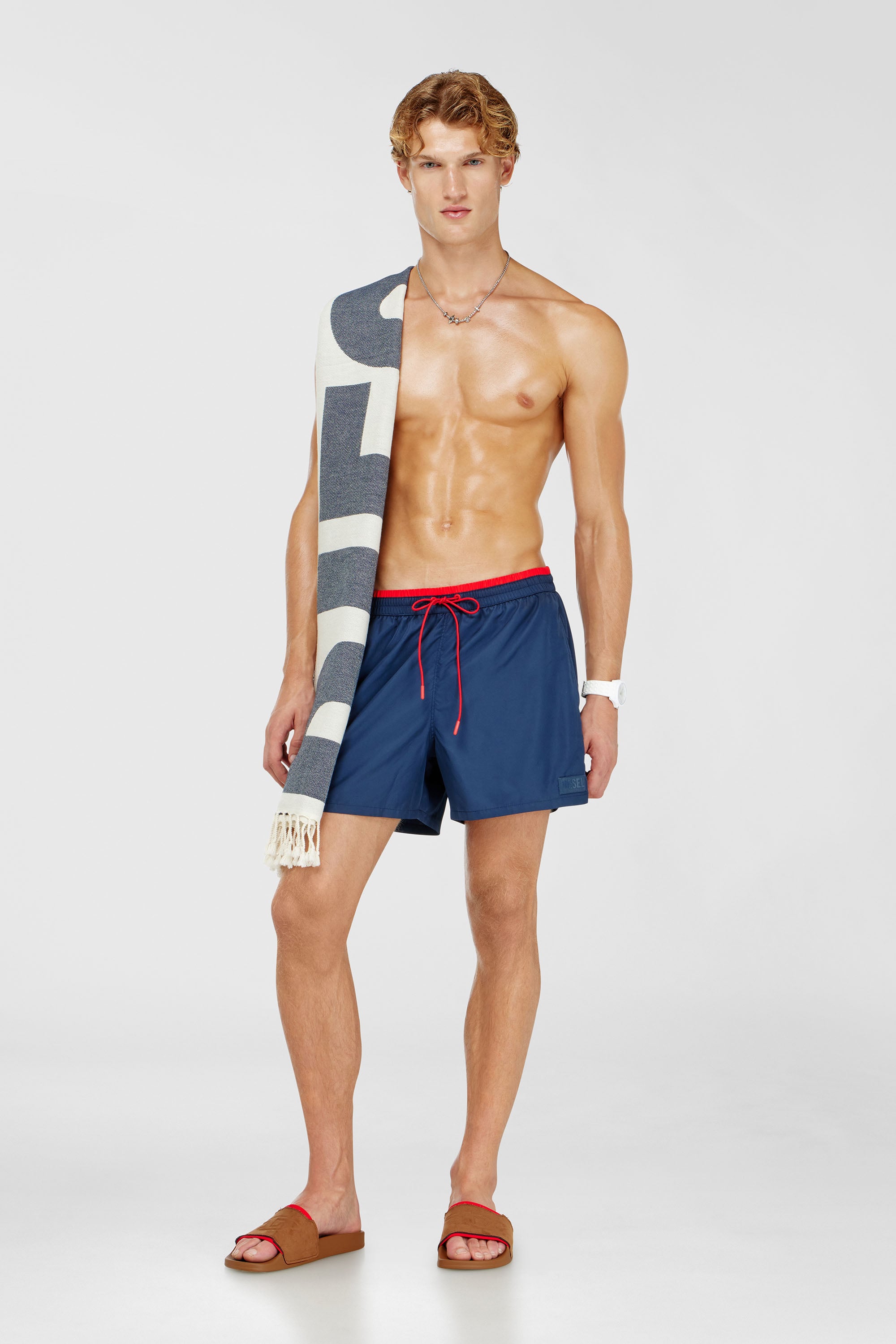 Diesel - JOEL-37-D-CORE, Short de bain avec taille contrastante Homme in Bleu - 1