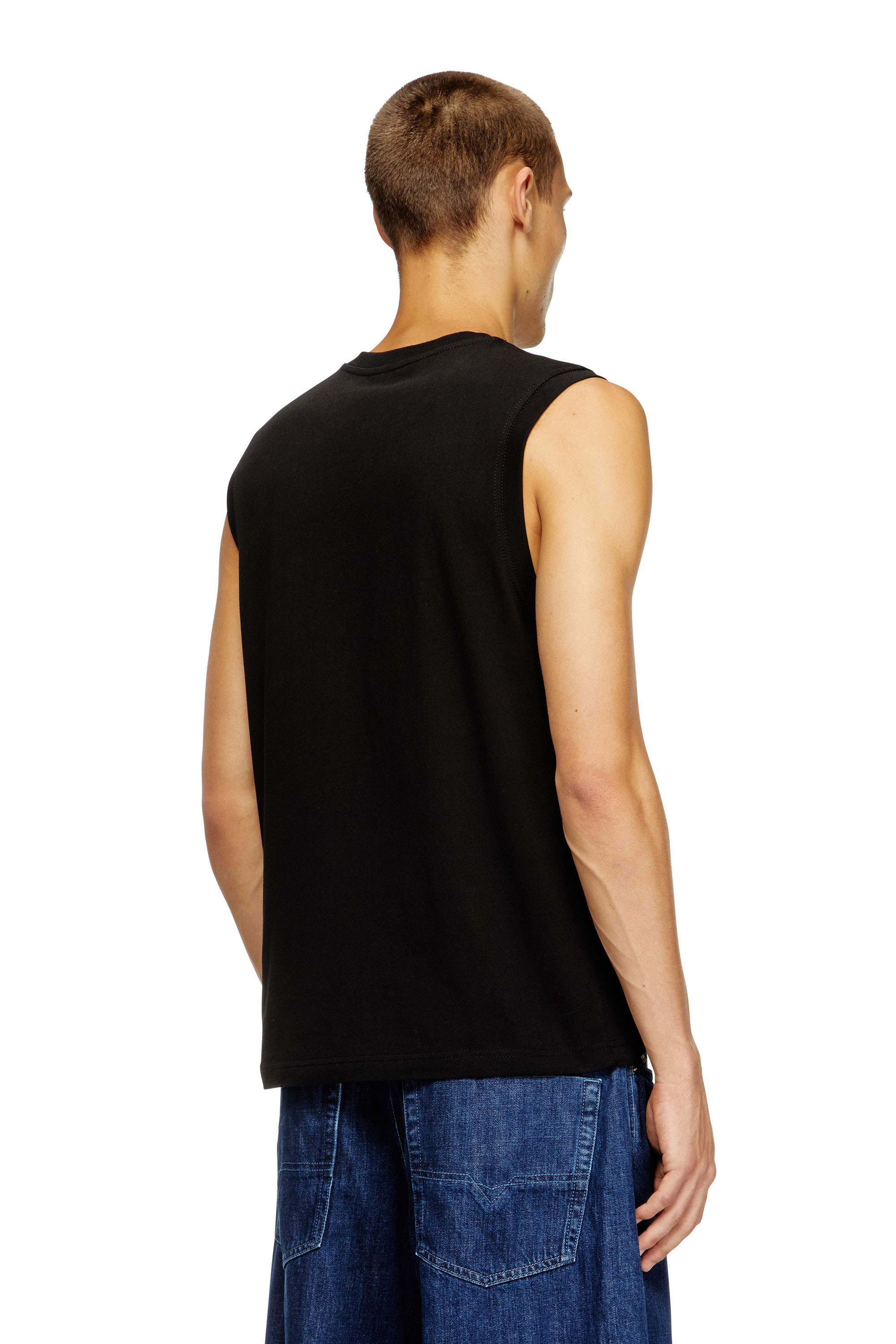 Diesel - T-ISCO-DIV, Débardeur avec logo imprimé sur le devant Homme in Noir - 4