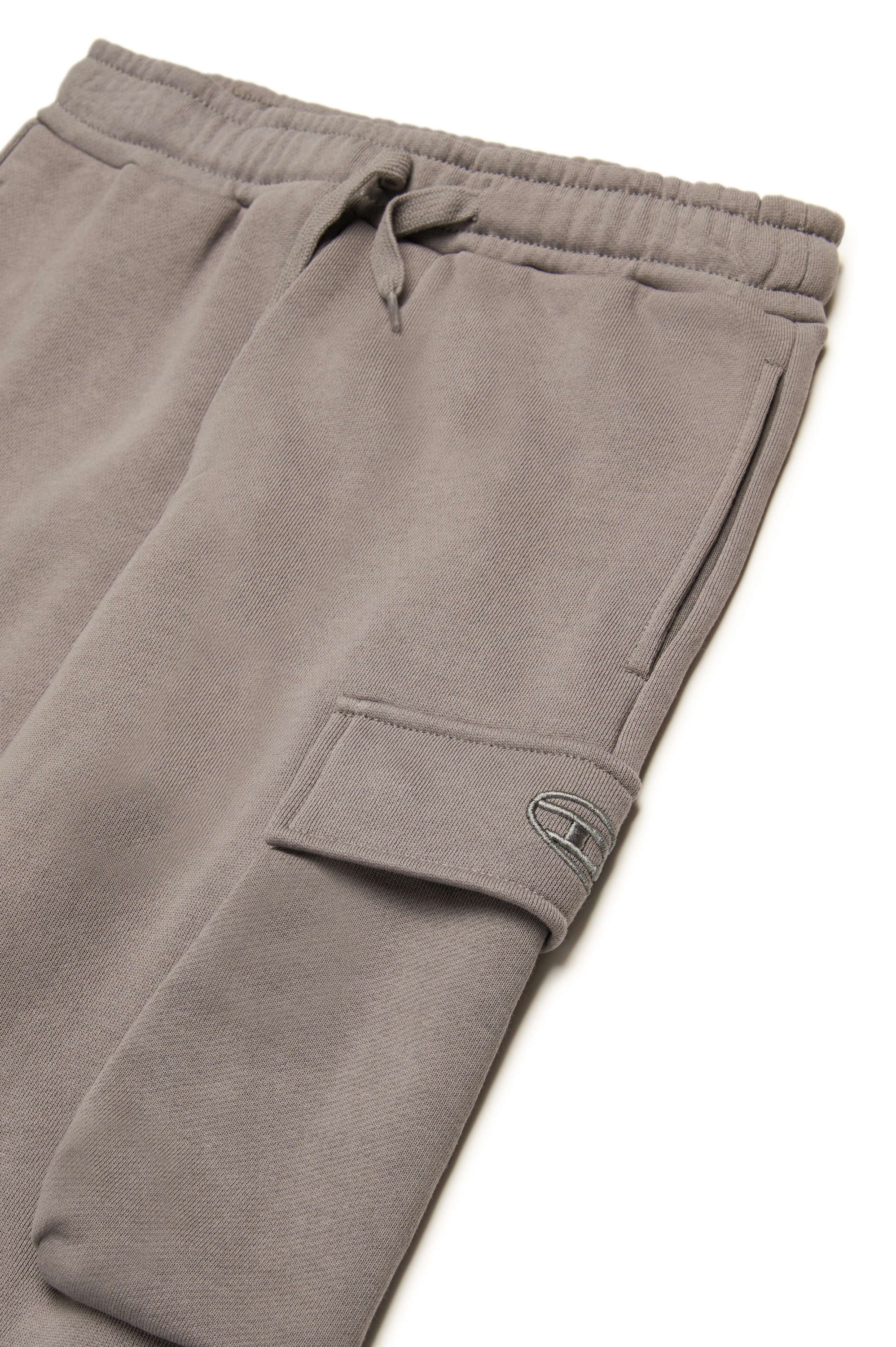 Diesel - PLEKOX, Pantalon de survêtement cargo avec broderie Oval D Homme in Gris - 3