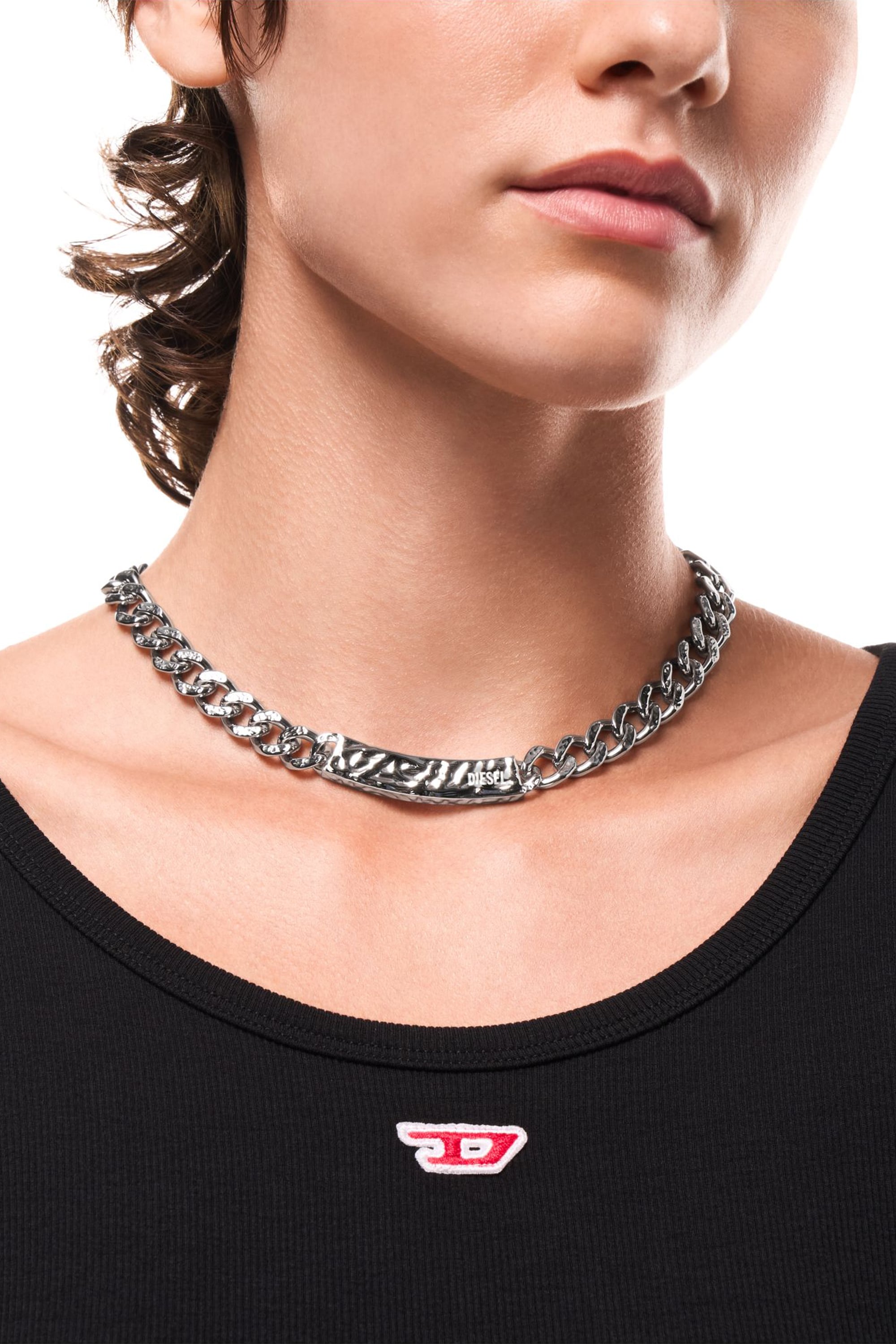 Diesel - DX1733040, Collier cha&icirc;ne en acier inoxydable Mixte in Gris argent&eacute; - 3