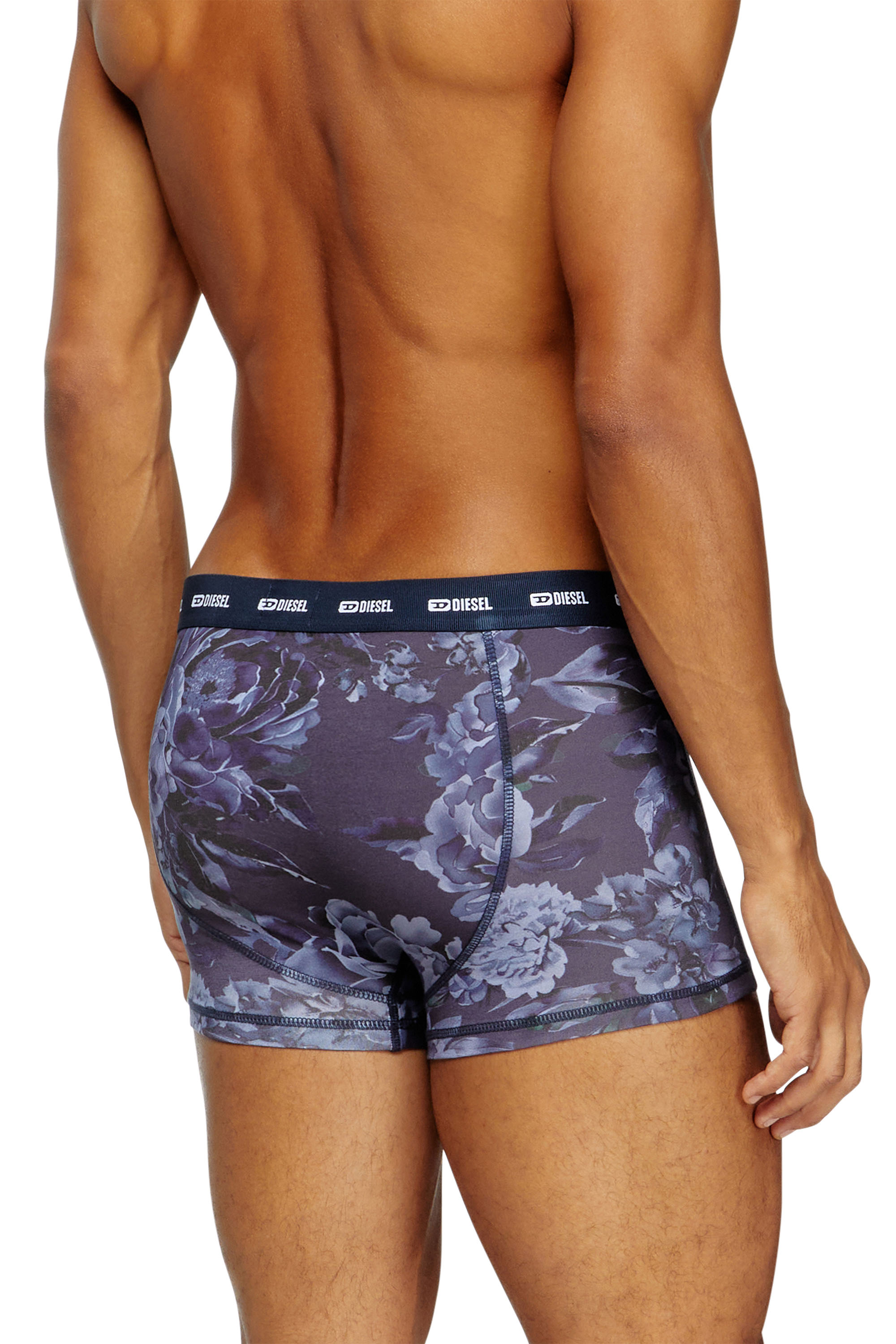 Diesel - DAMIEN-UTLT, Boxer avec imprimé à fleurs Homme in Bleu - 4