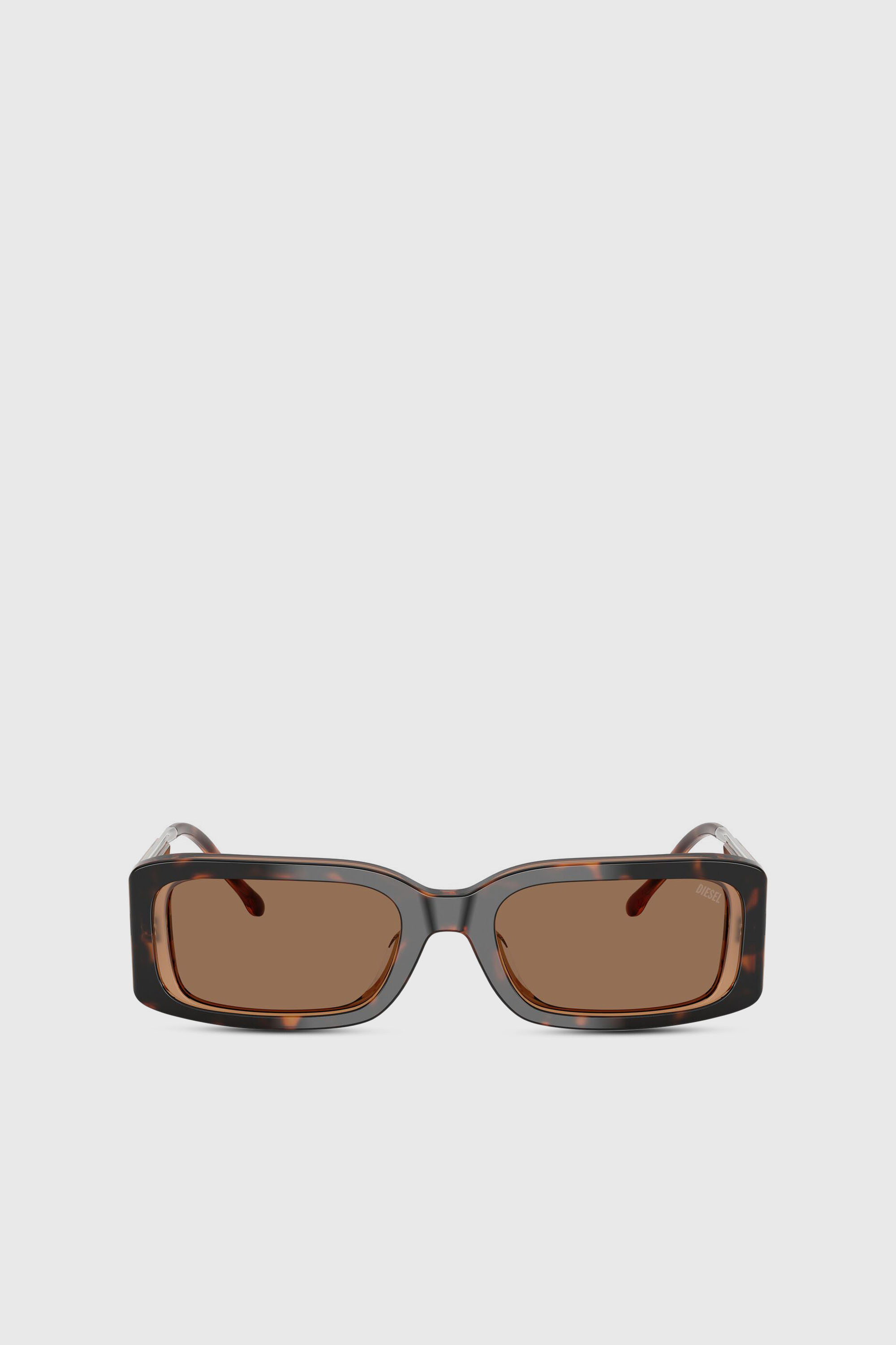 Diesel - 0DL2017U, Lunettes de soleil rectangulaires Mixte in Marron - 1