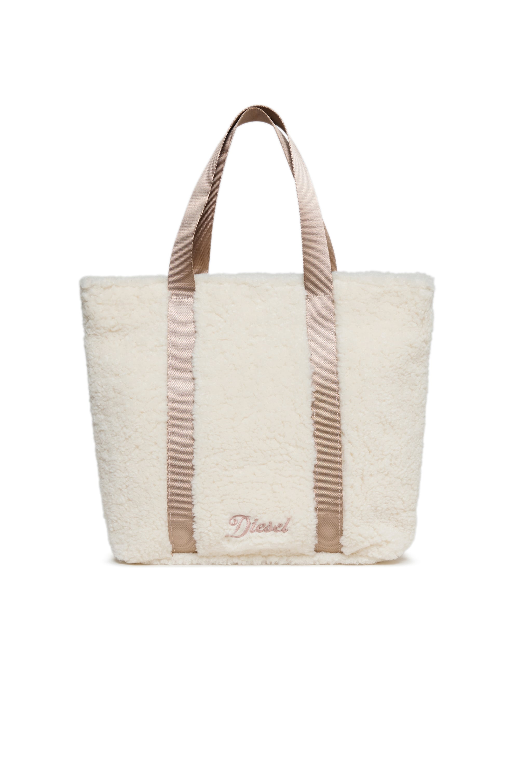 Diesel - WIXA, WIXA - Sac cabas en polaire teddy Femme in Blanc - 1