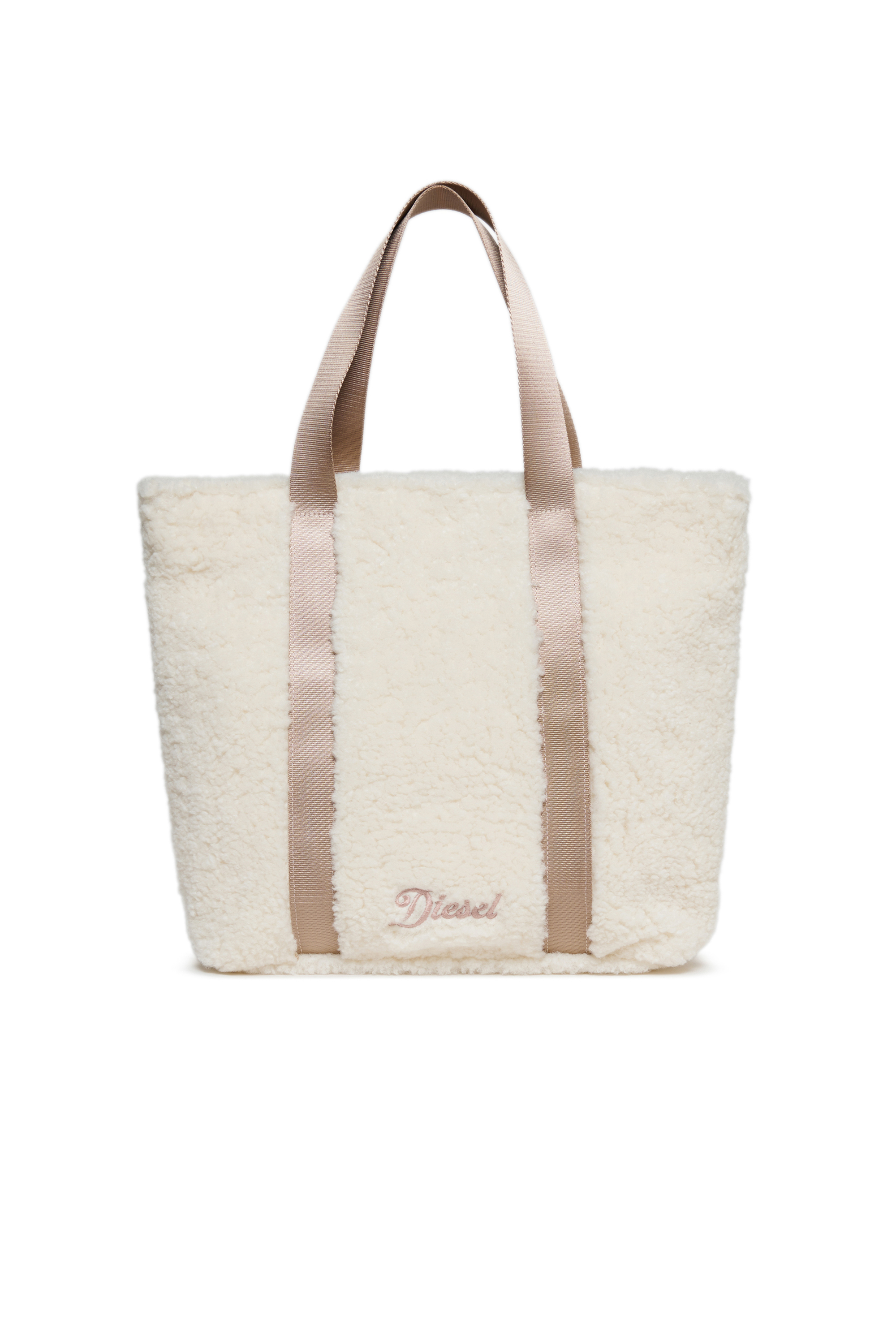 Diesel - WIXA, WIXA - Sac cabas en polaire teddy Femme in Blanc - 1