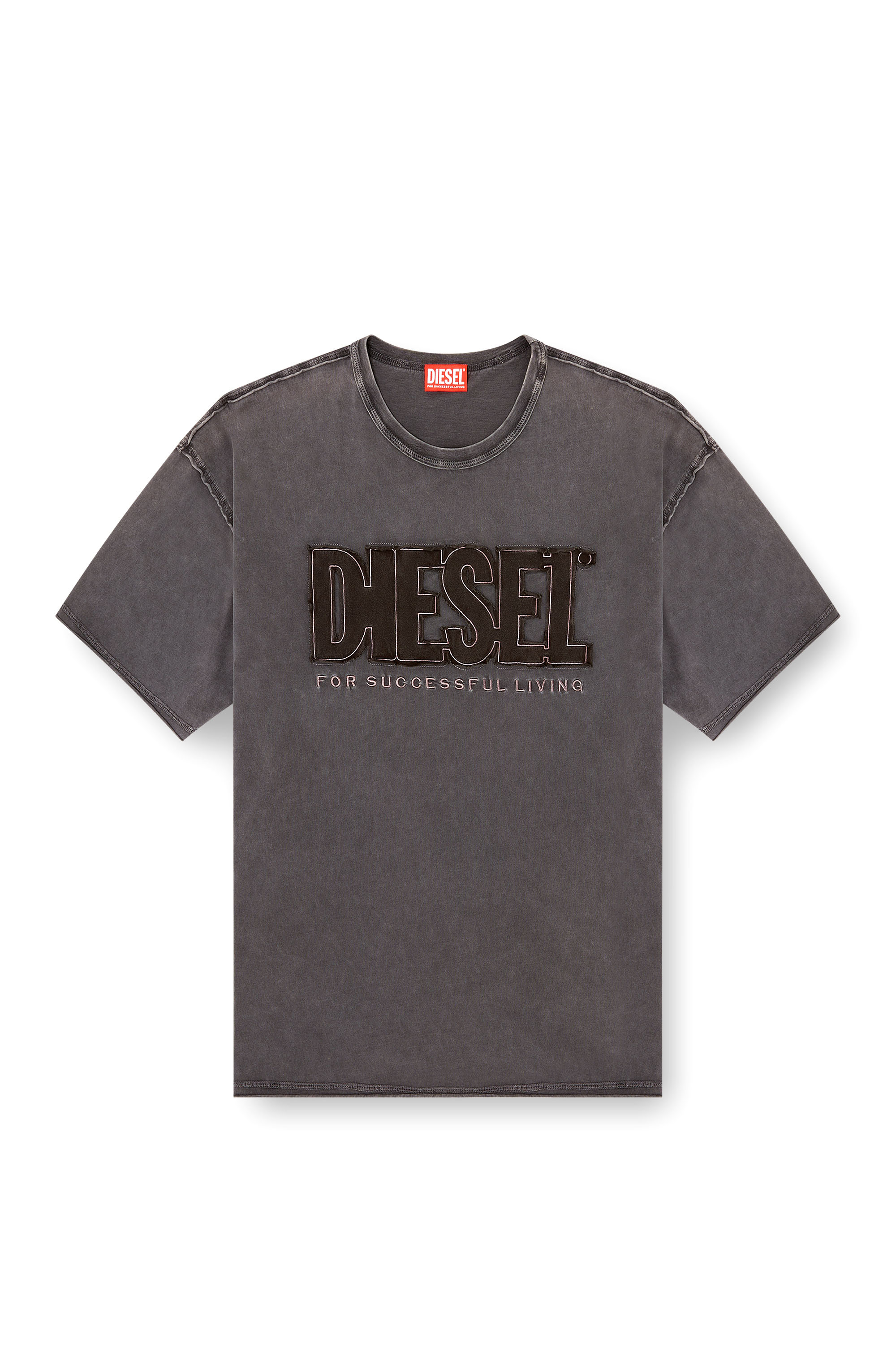 Diesel - T-RAWBOXT, T-shirt avec logo appliqué et bord brut Homme in ToBeDefined - 2