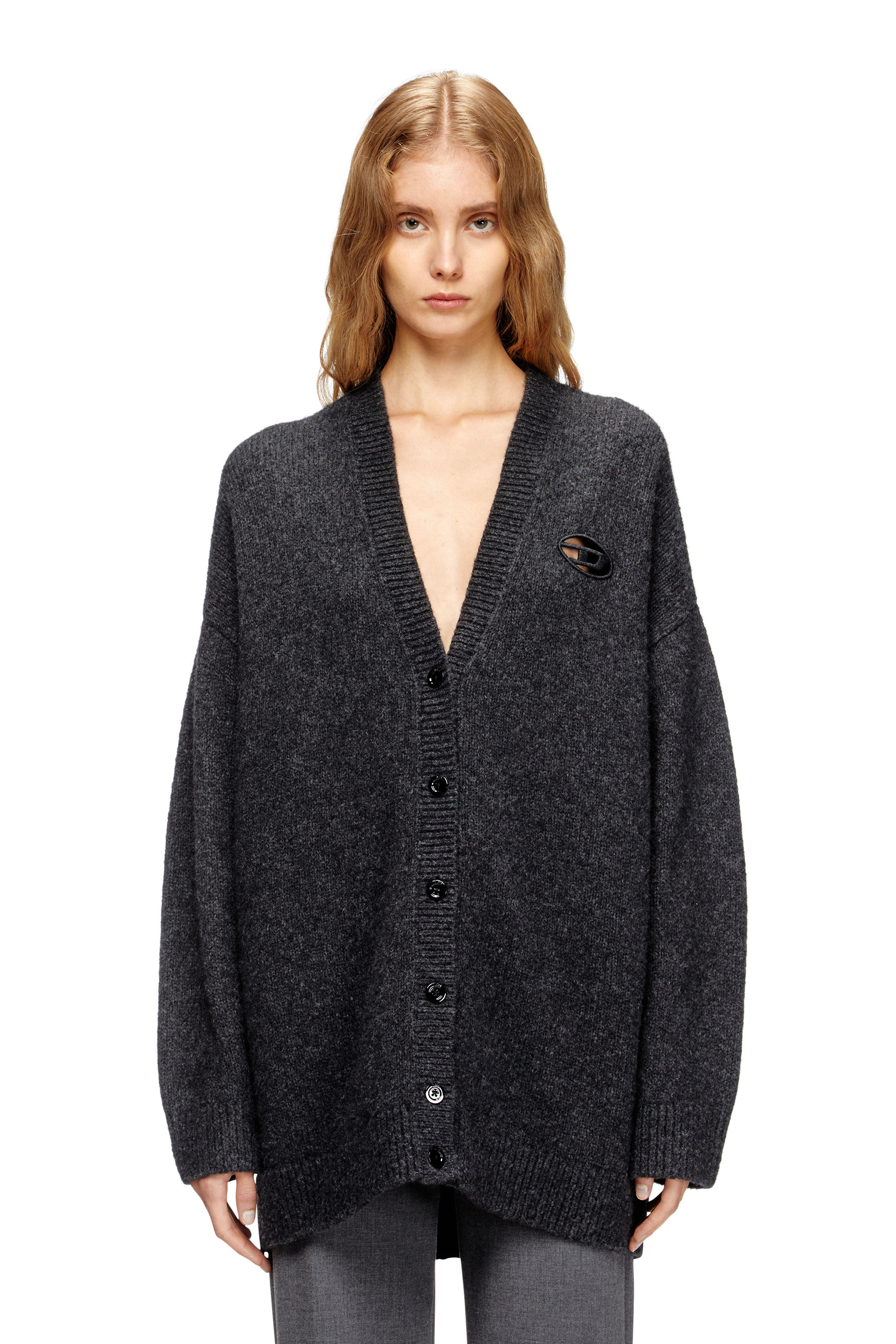 Diesel - M-AREELA, Cardigan en mélange de laine et d'alpaga Femme in Polychrome - 1